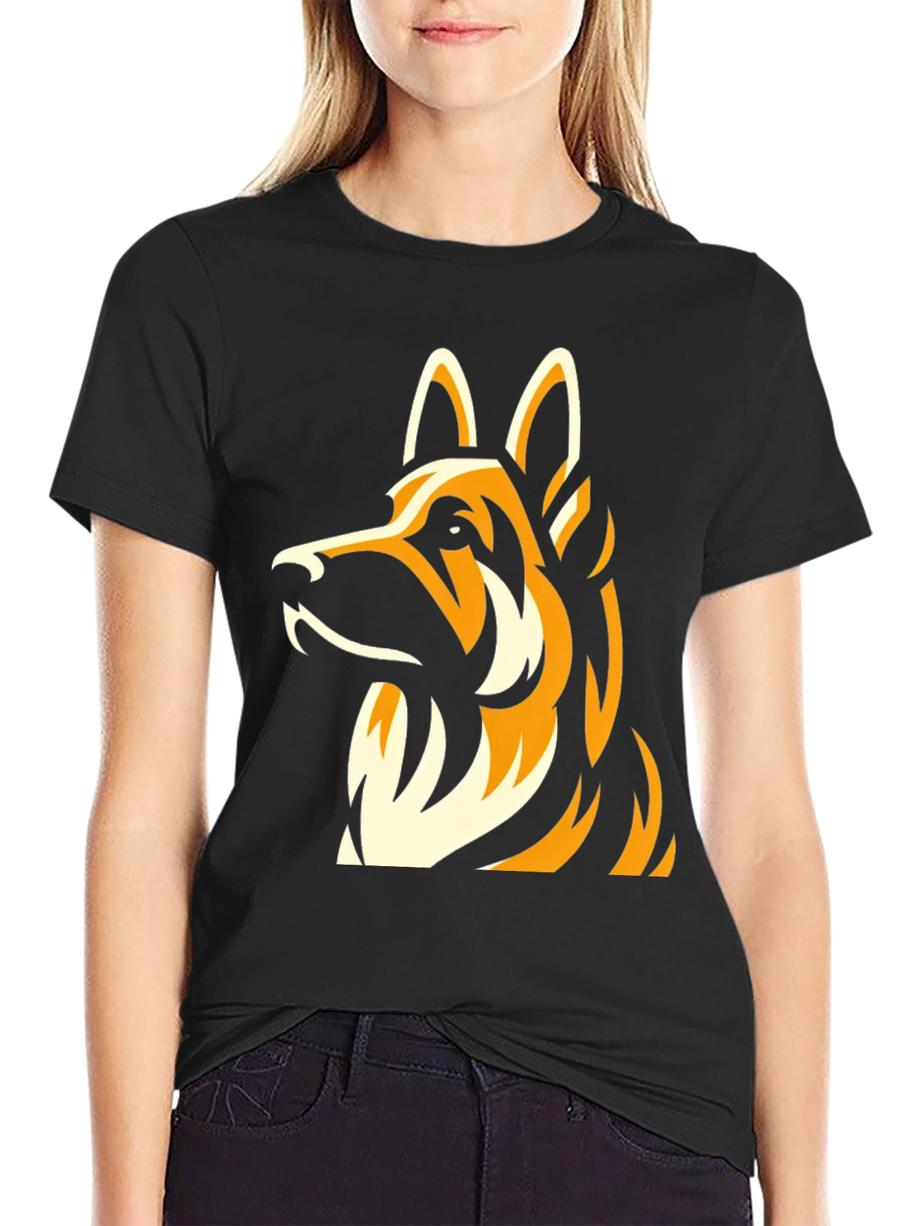 German Shepherd Graphic T-Shirt - Classic Black Tee