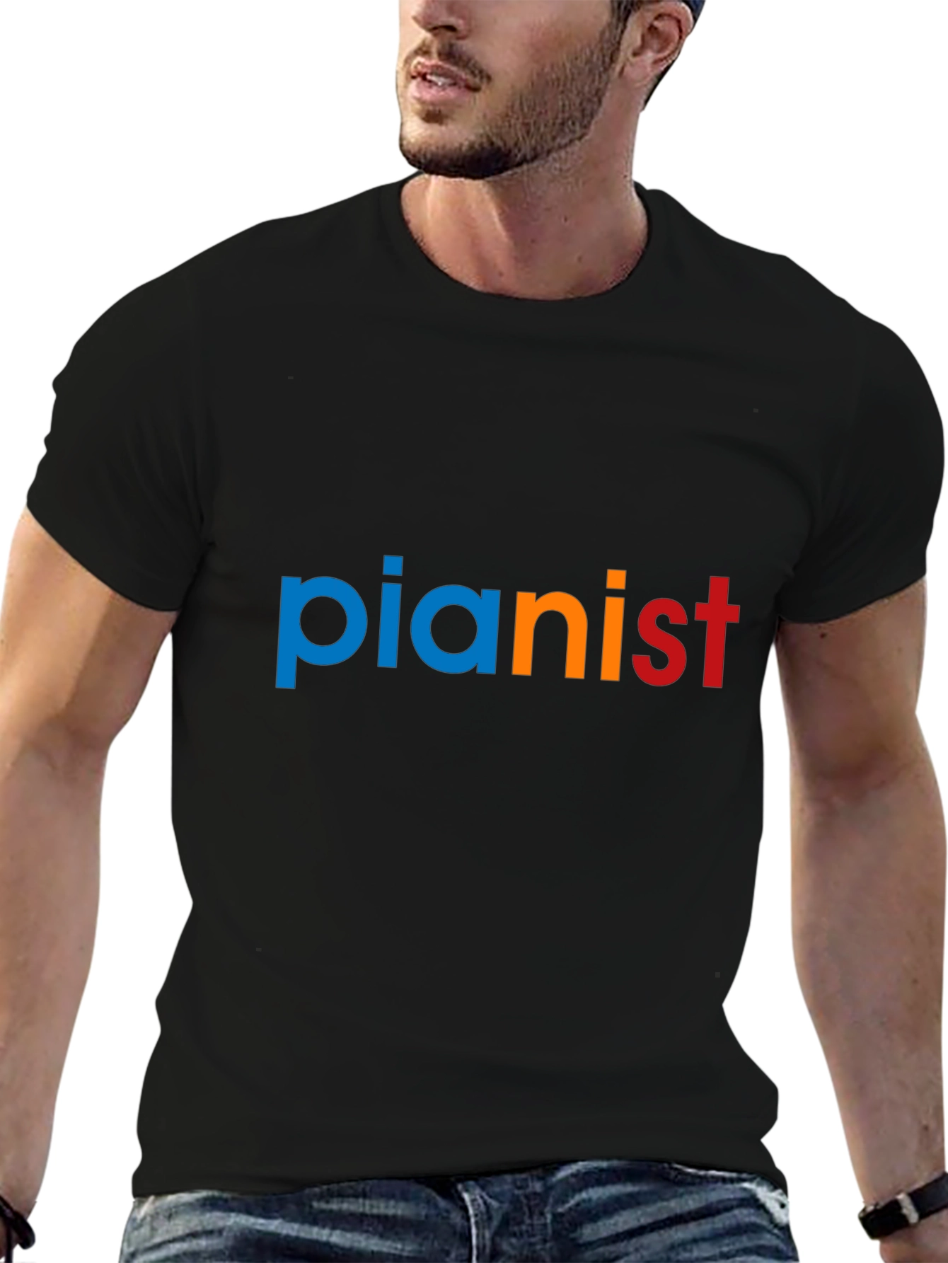 Pianist Graphic Tee - Cool Music Lover Shirt