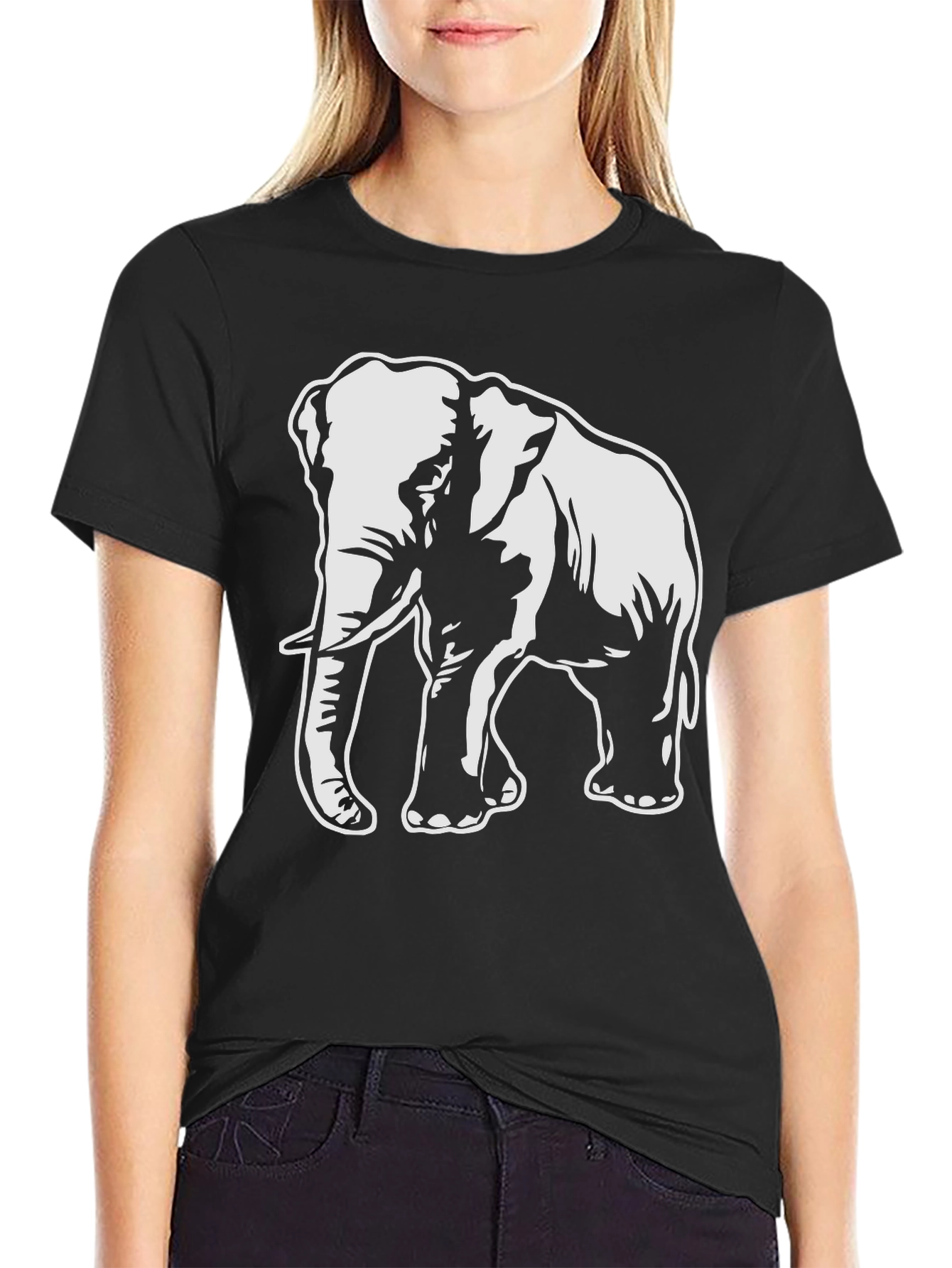 Elephant Graphic T-Shirt - Bold Animal Print Tee