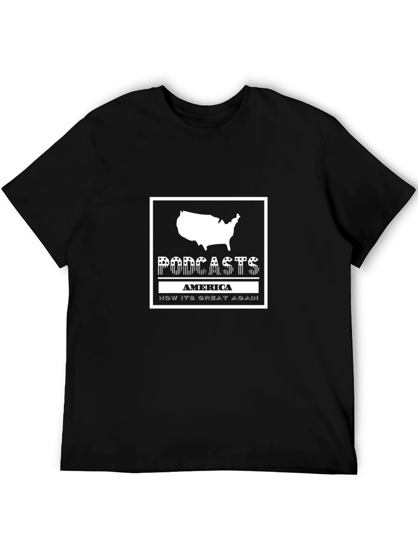 Podcast America Black T-Shirt