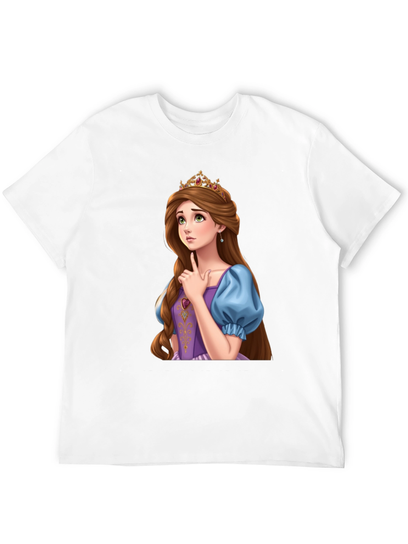 Princess Rapunzel Graphic Black T-Shirt