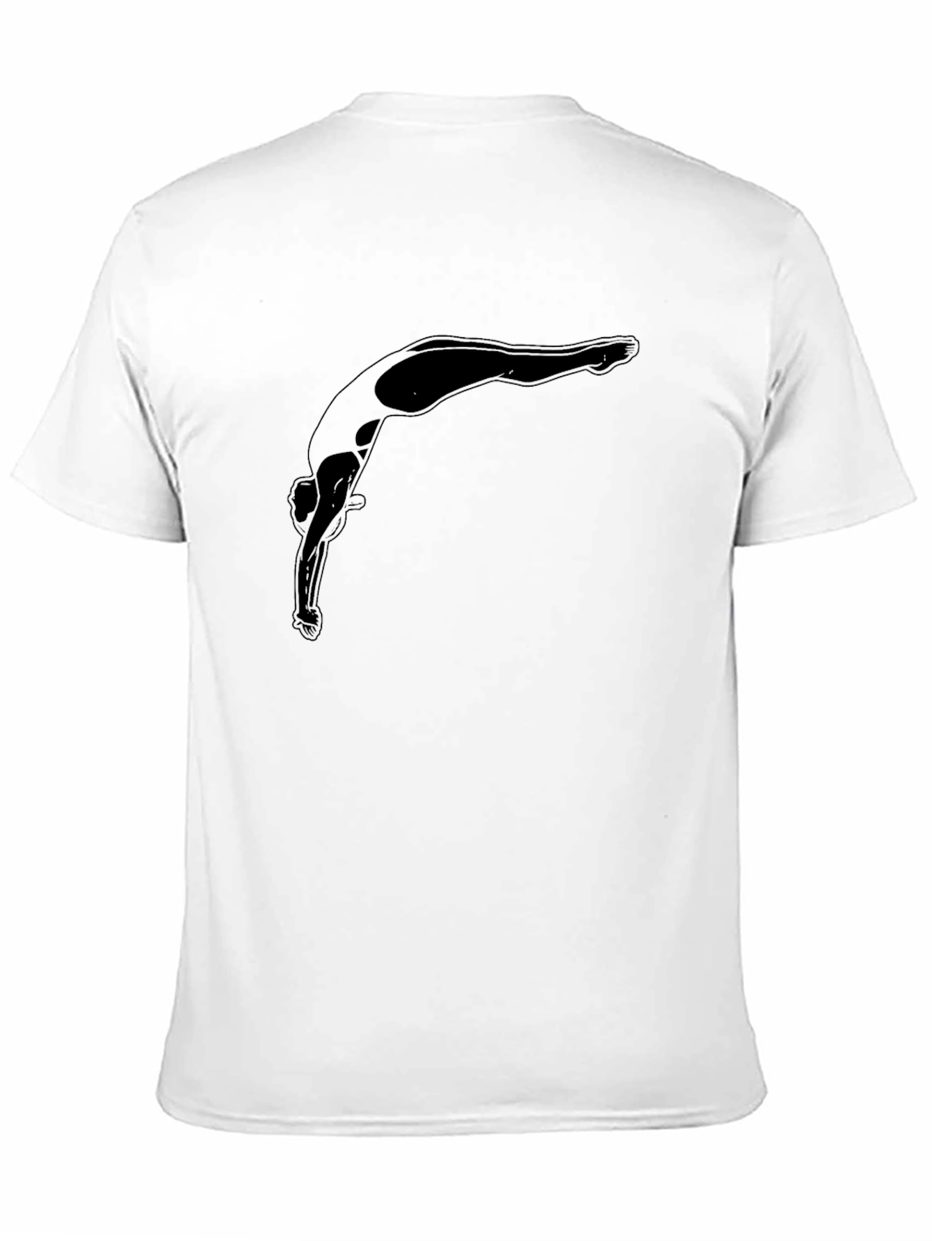 Diver Silhouette Graphic Tee - Black