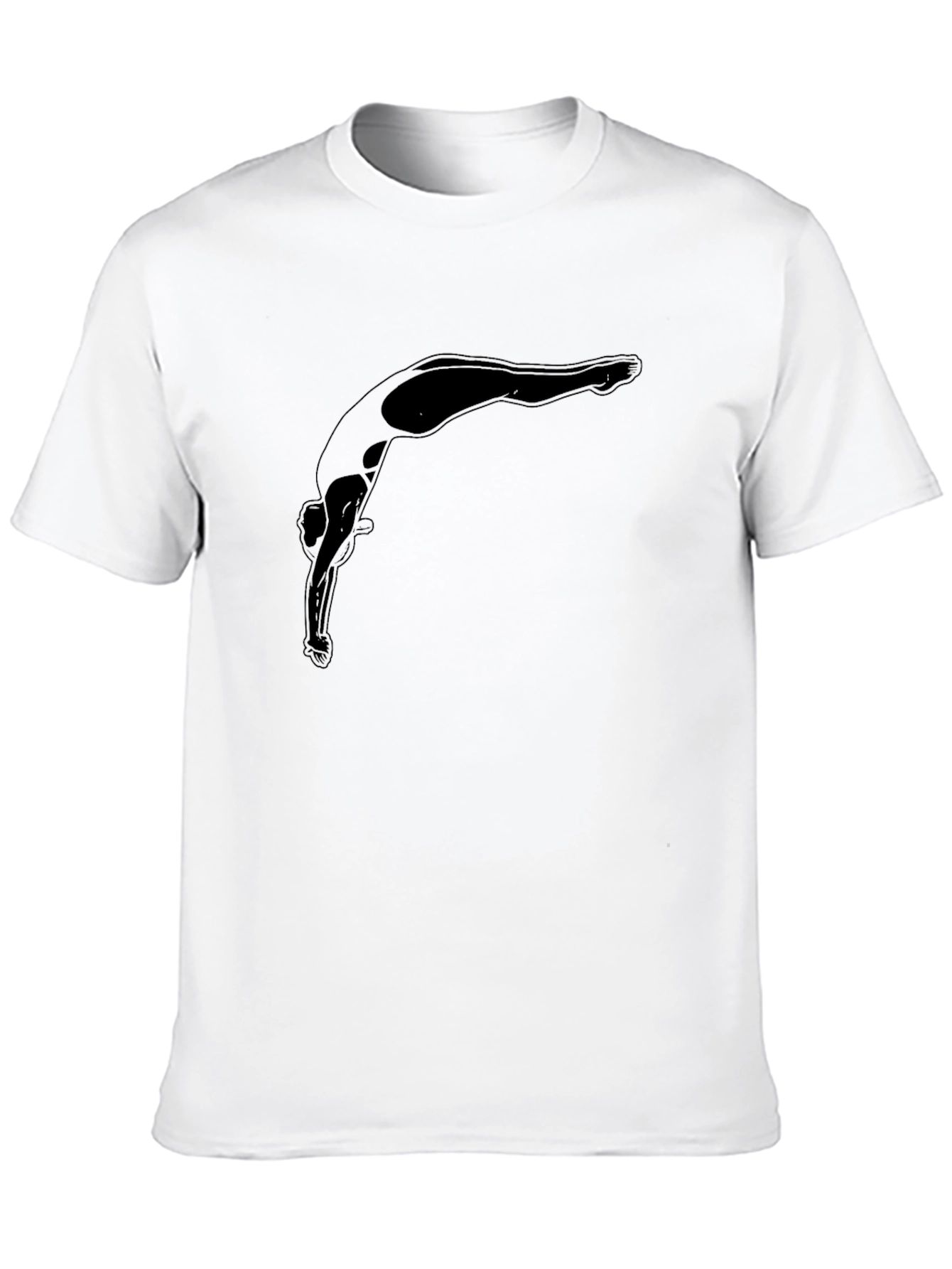 Diver Silhouette Graphic Tee - Black