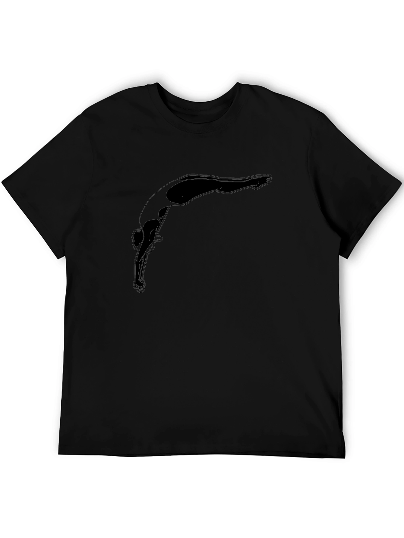 Diver Silhouette Graphic Tee - Black