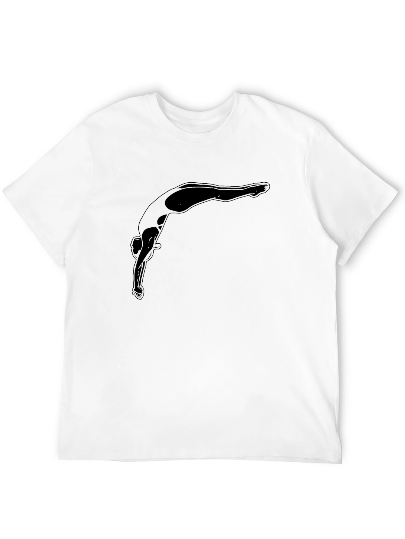 Diver Silhouette Graphic Tee - Black