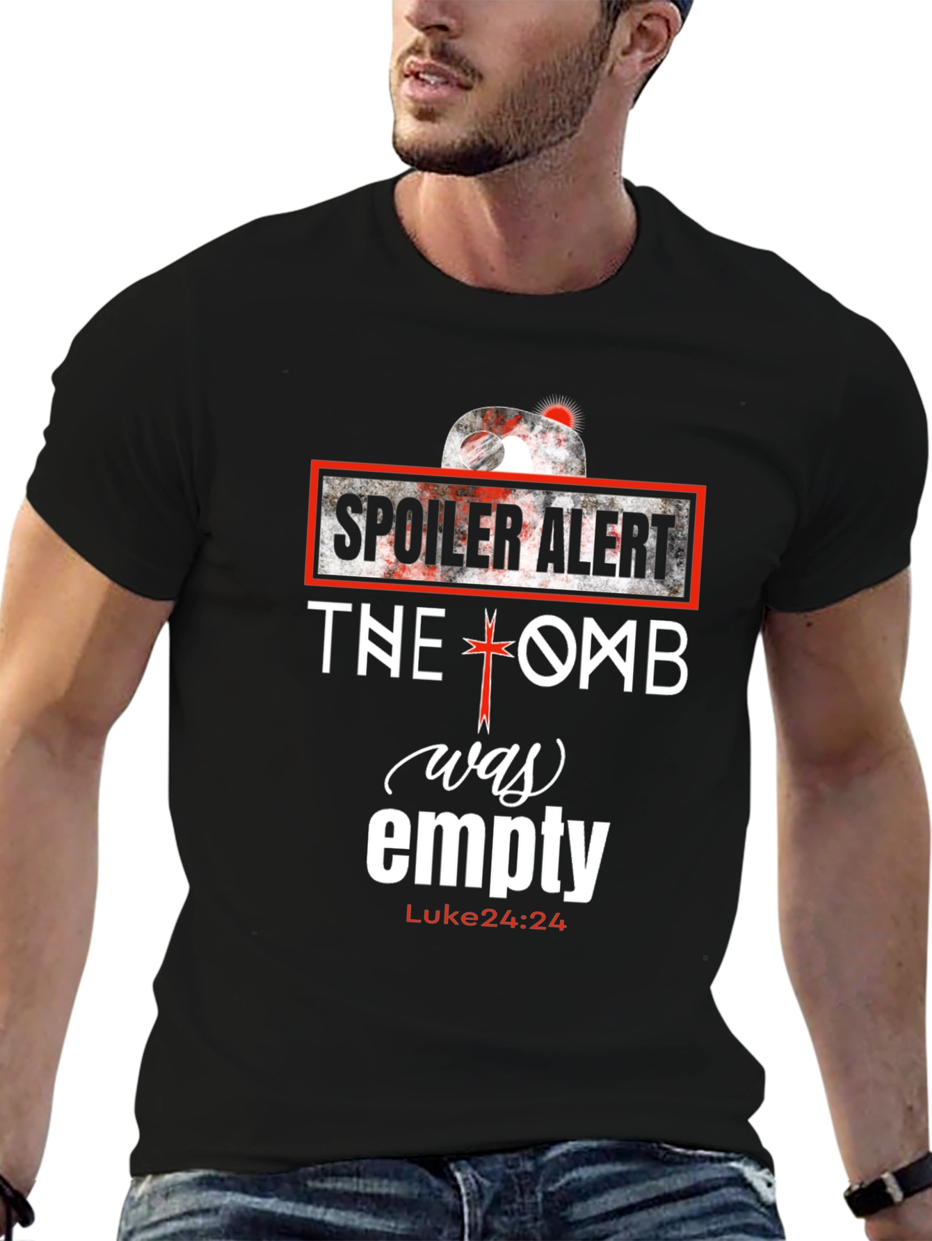 Spoiler Alert Empty Tomb T-Shirt Christian Easter