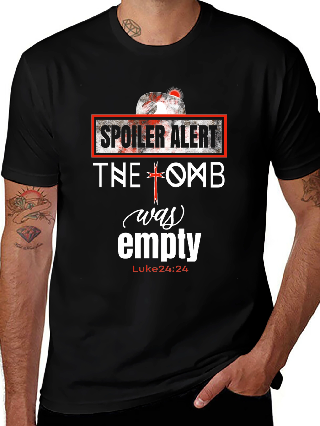 Spoiler Alert Empty Tomb T-Shirt Christian Easter
