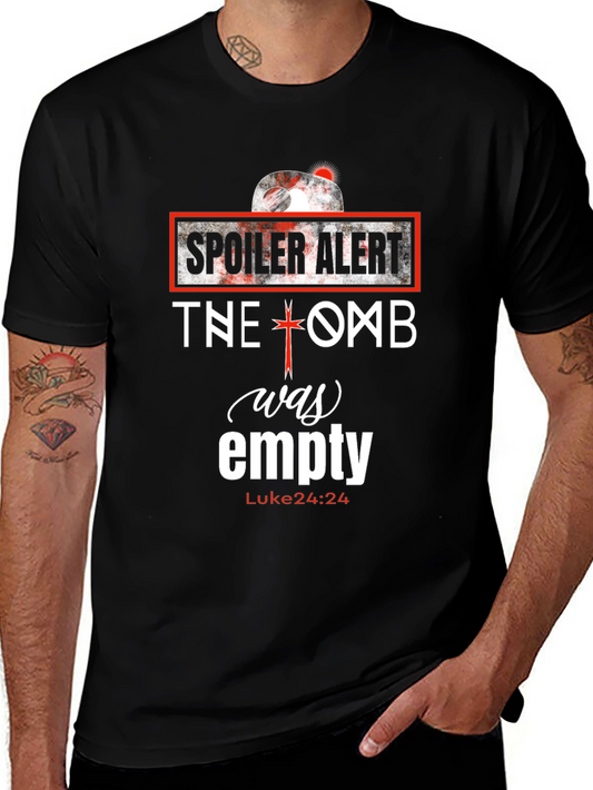 Spoiler Alert Empty Tomb T-Shirt Christian Easter