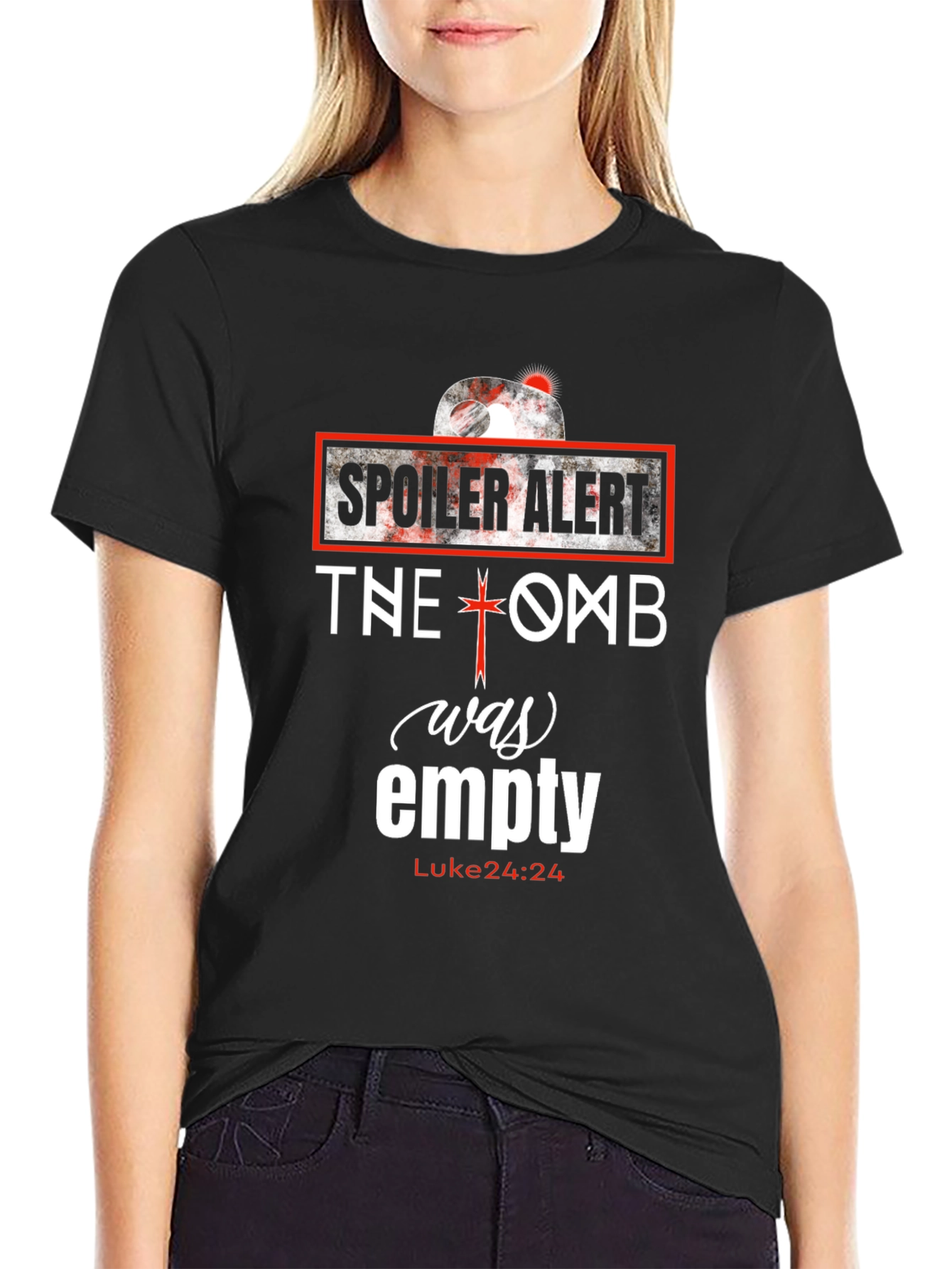 Spoiler Alert Empty Tomb T-Shirt Christian Easter