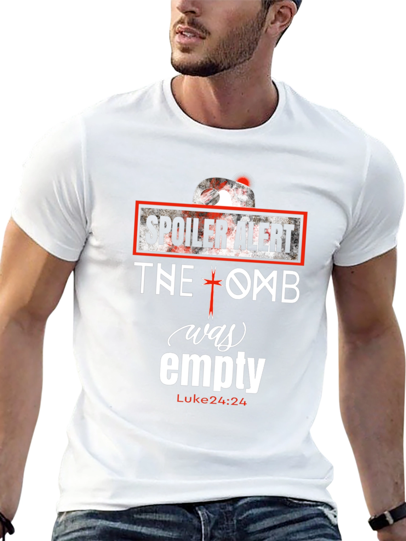 Spoiler Alert Empty Tomb T-Shirt Christian Easter