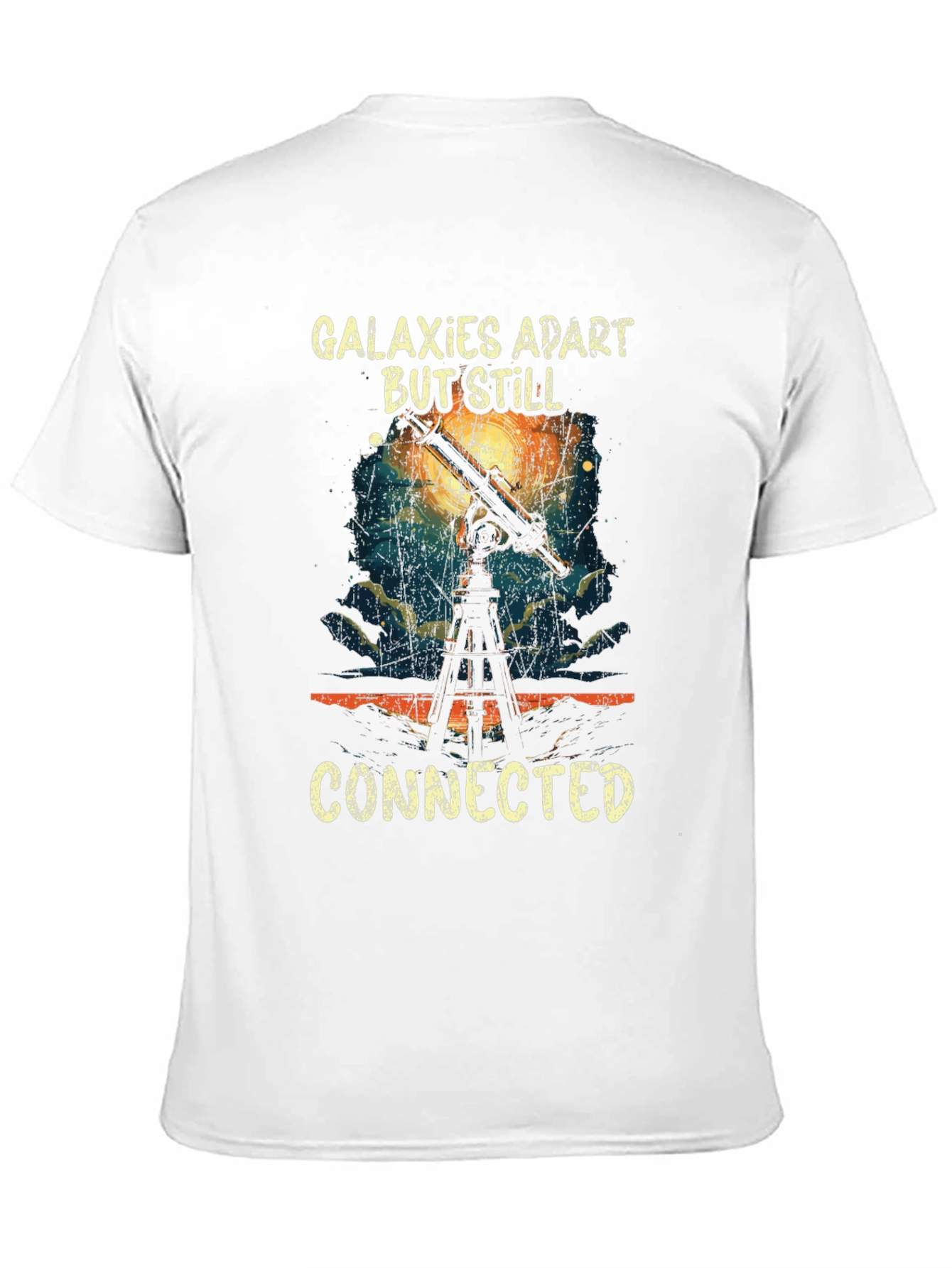 Galaxies Apart But Still Connected Black Tee