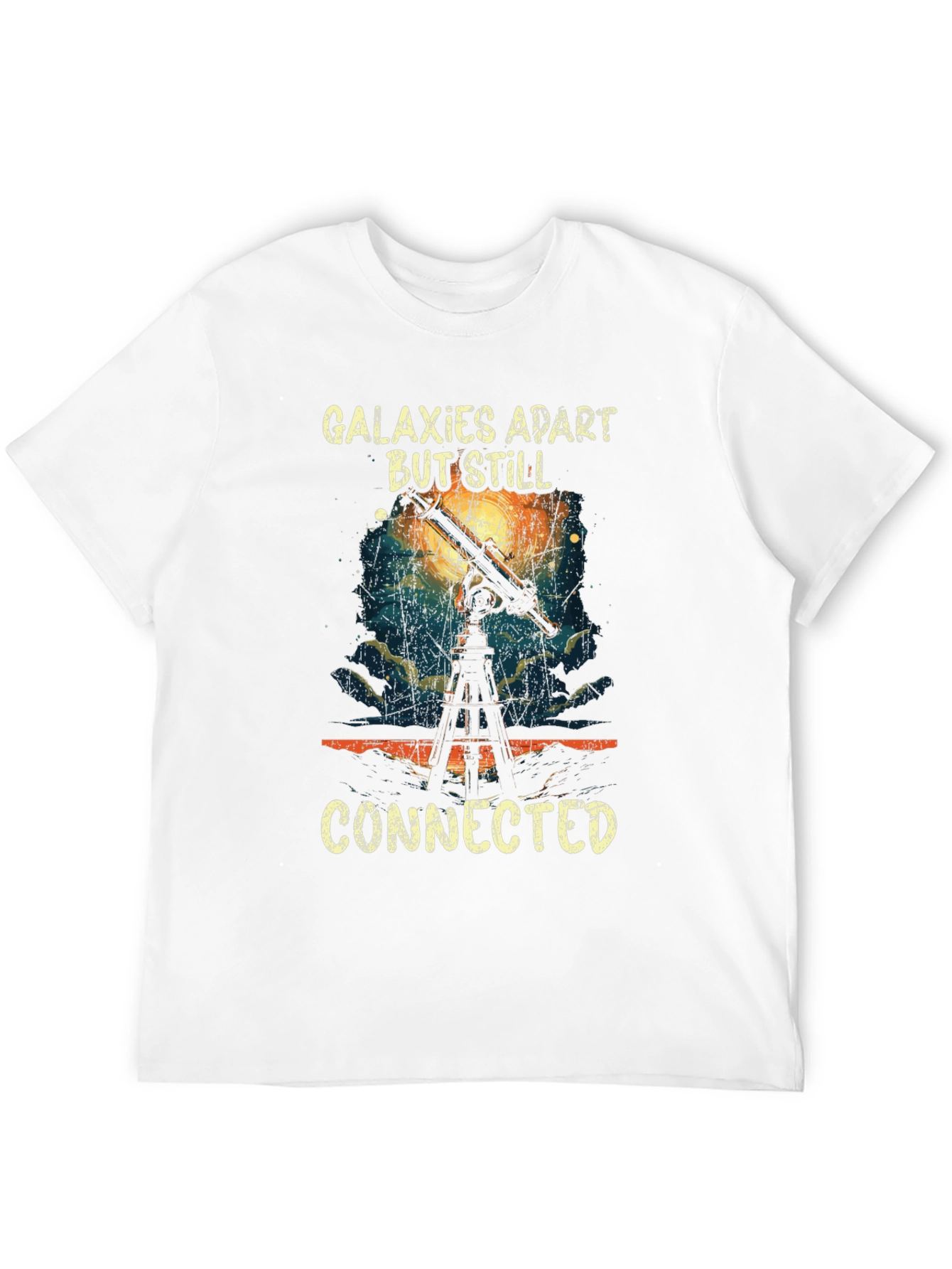 Galaxies Apart But Still Connected Black Tee