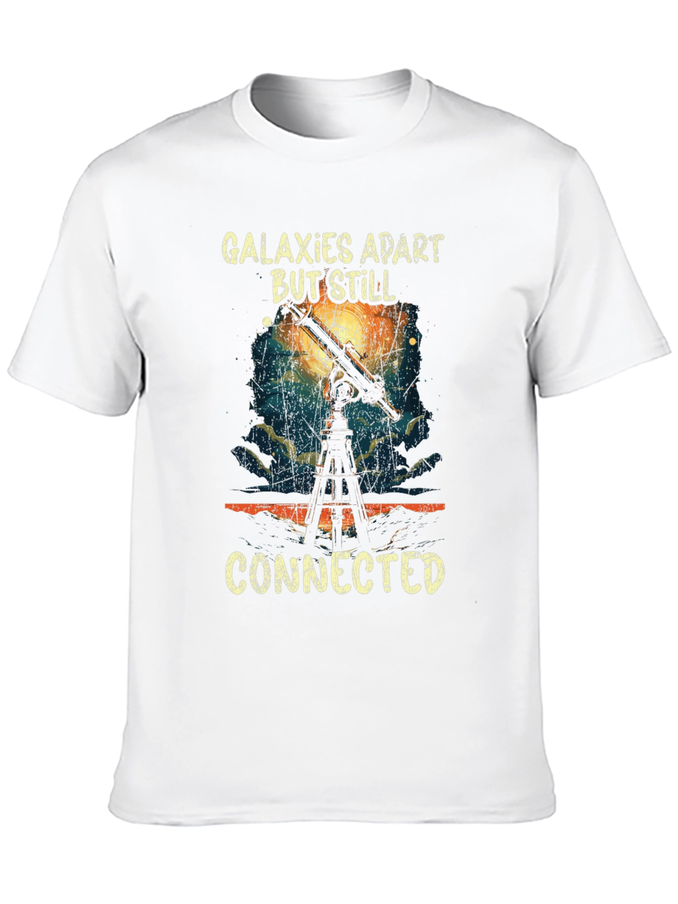Galaxies Apart But Still Connected Black Tee