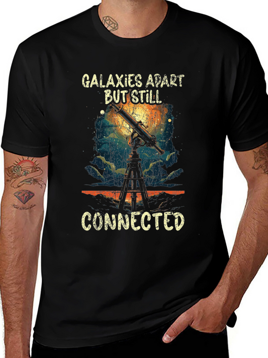 Galaxies Apart But Still Connected Black Tee