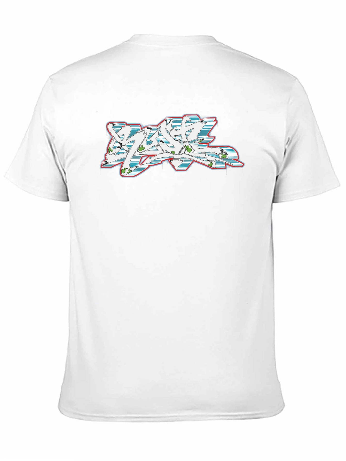 Graffiti Graphic Tee - Black Cotton Casual T-Shirt
