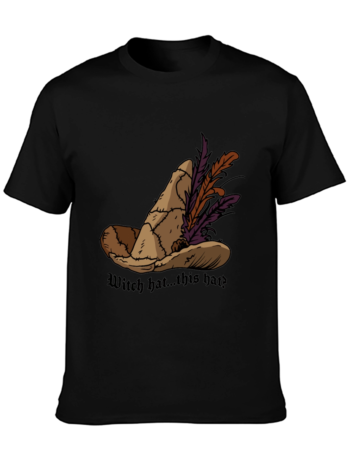 Whimsical Witch Hat Graphic Tee - Unique Design