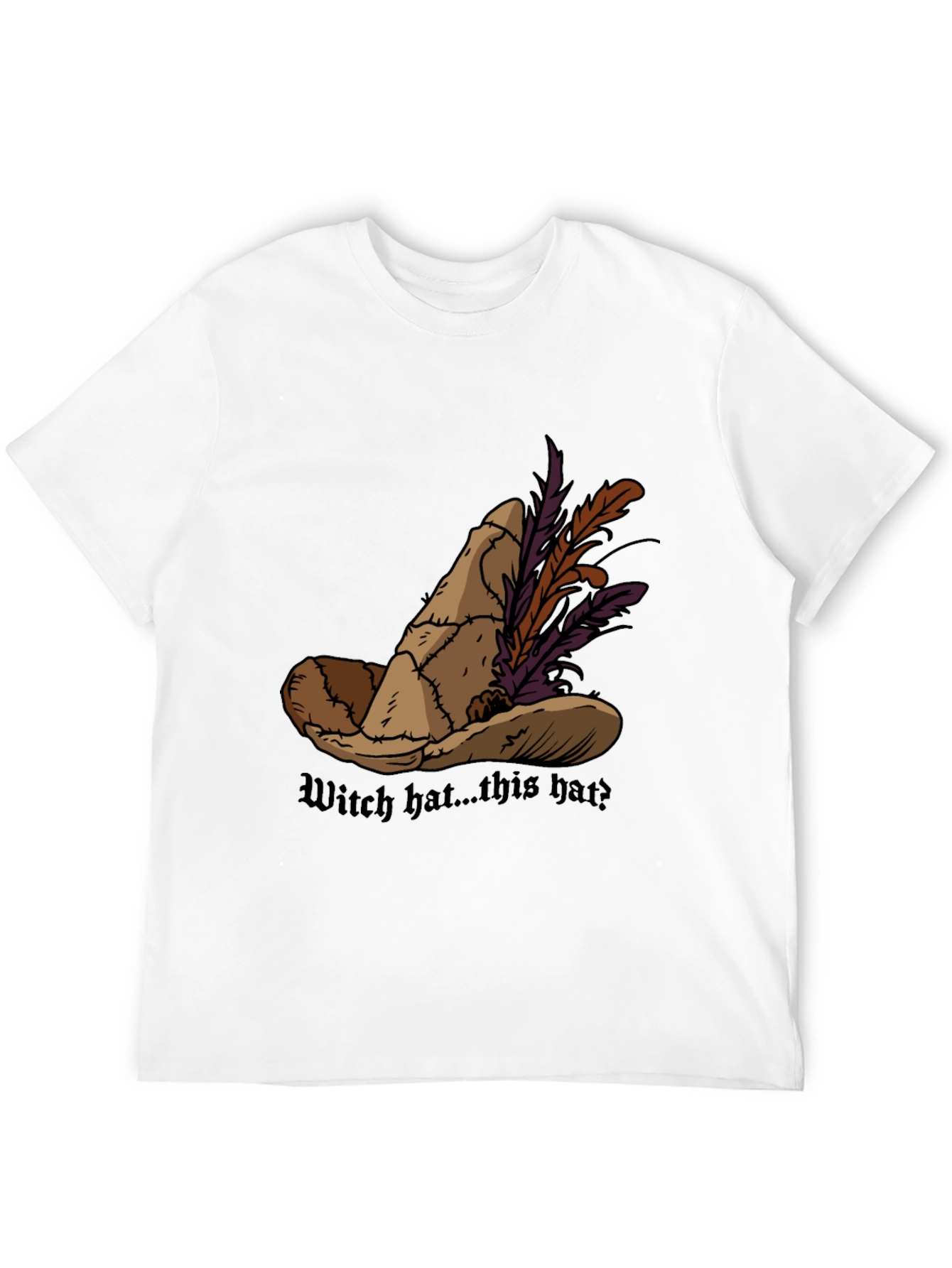 Whimsical Witch Hat Graphic Tee - Unique Design