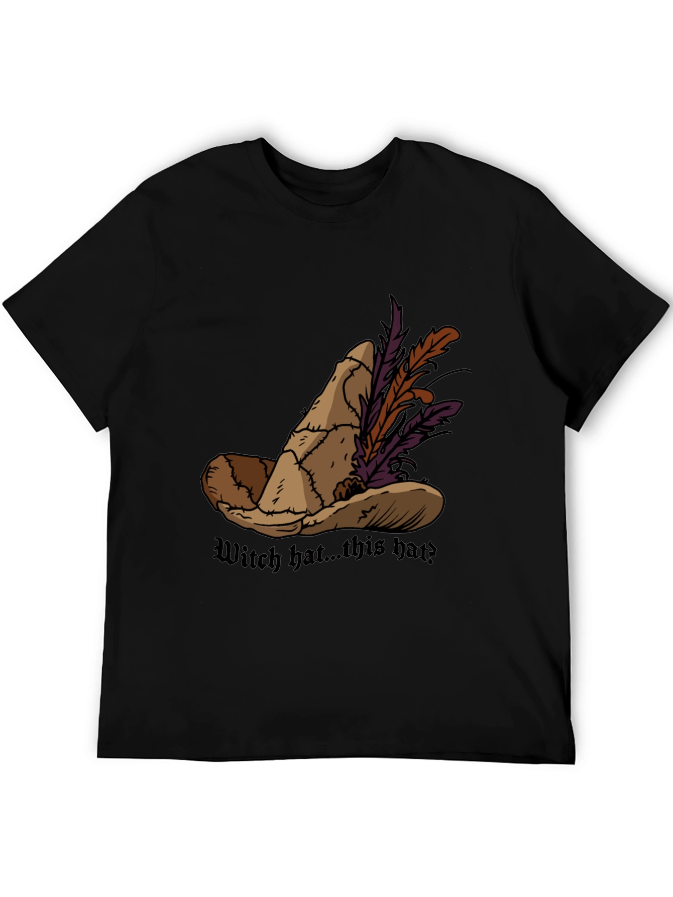 Whimsical Witch Hat Graphic Tee - Unique Design