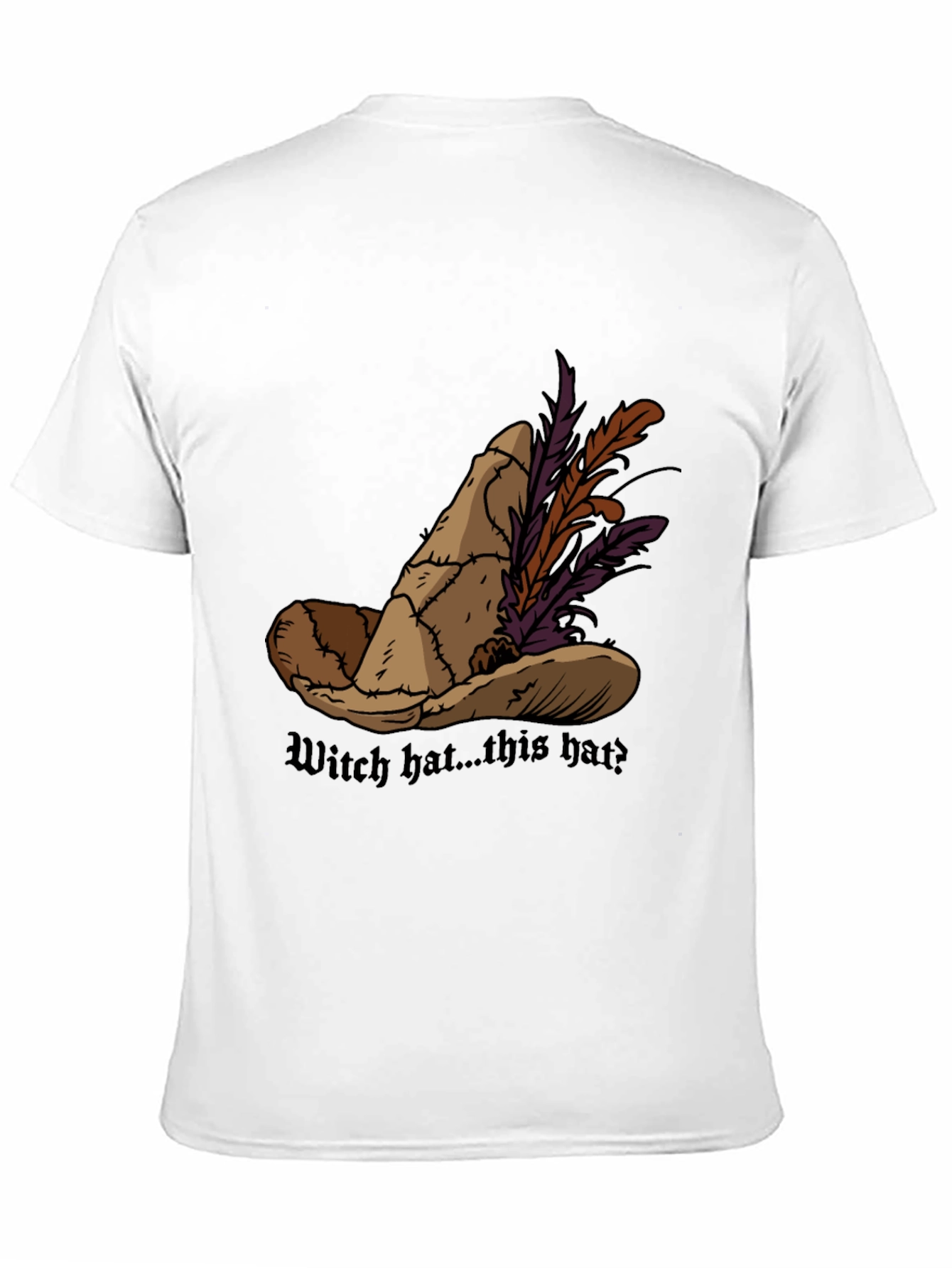 Whimsical Witch Hat Graphic Tee - Unique Design