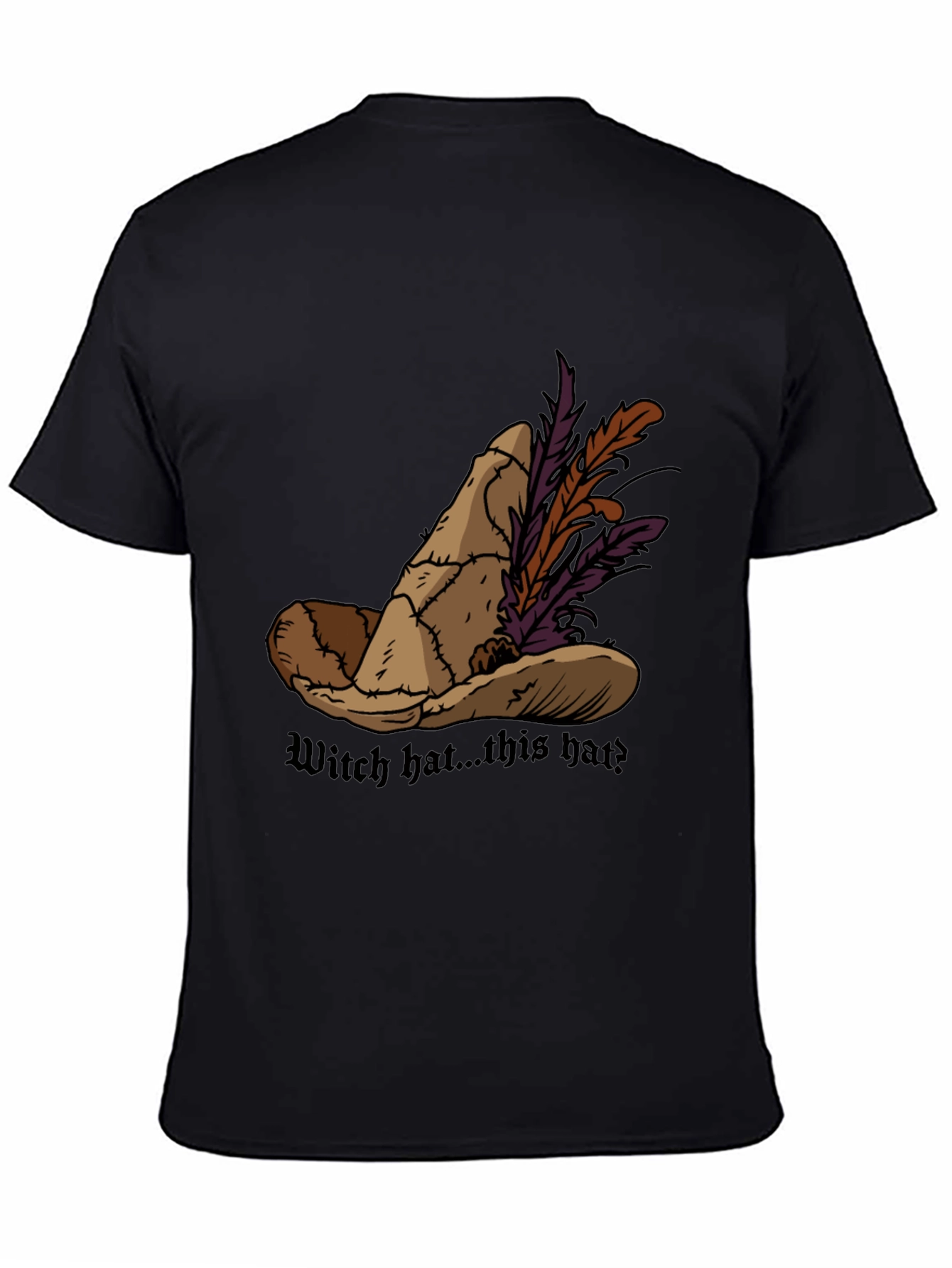 Whimsical Witch Hat Graphic Tee - Unique Design