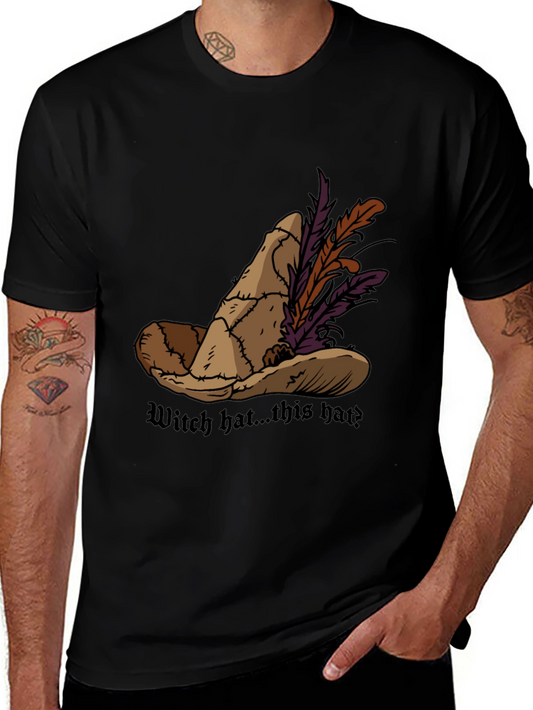 Whimsical Witch Hat Graphic Tee - Unique Design