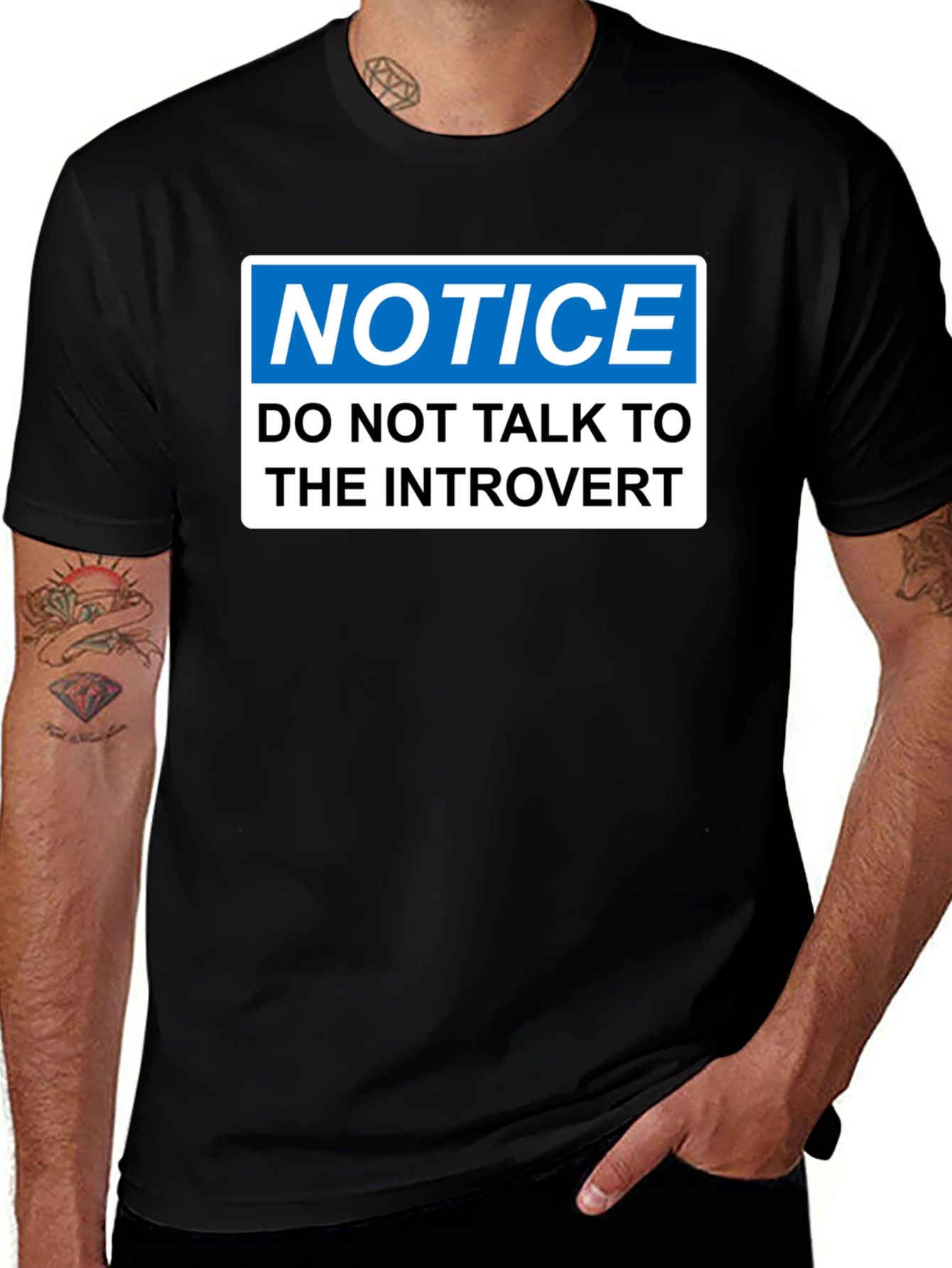 Introvert Notice T-Shirt - Funny Social Distancing Tee