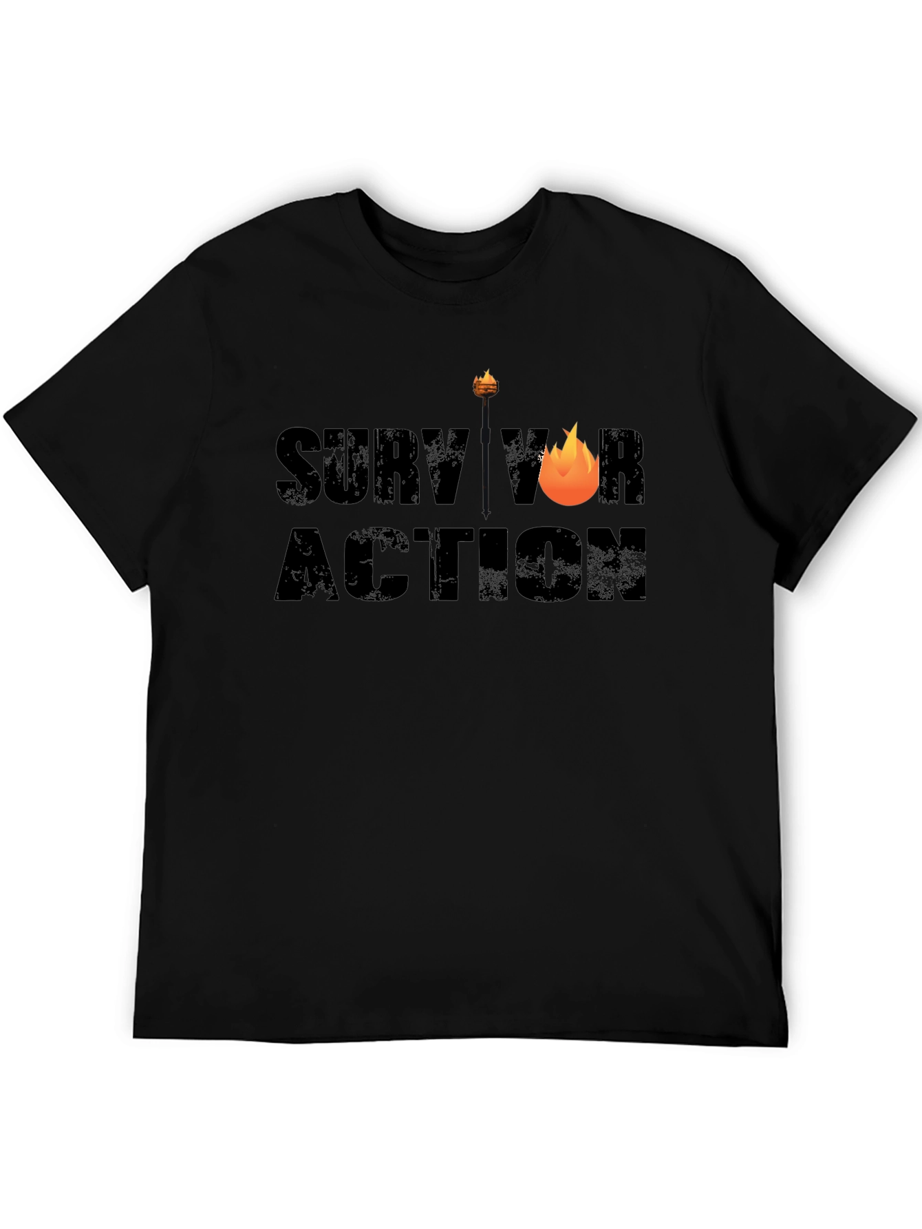 Survivor Action Graphic Tee - Black
