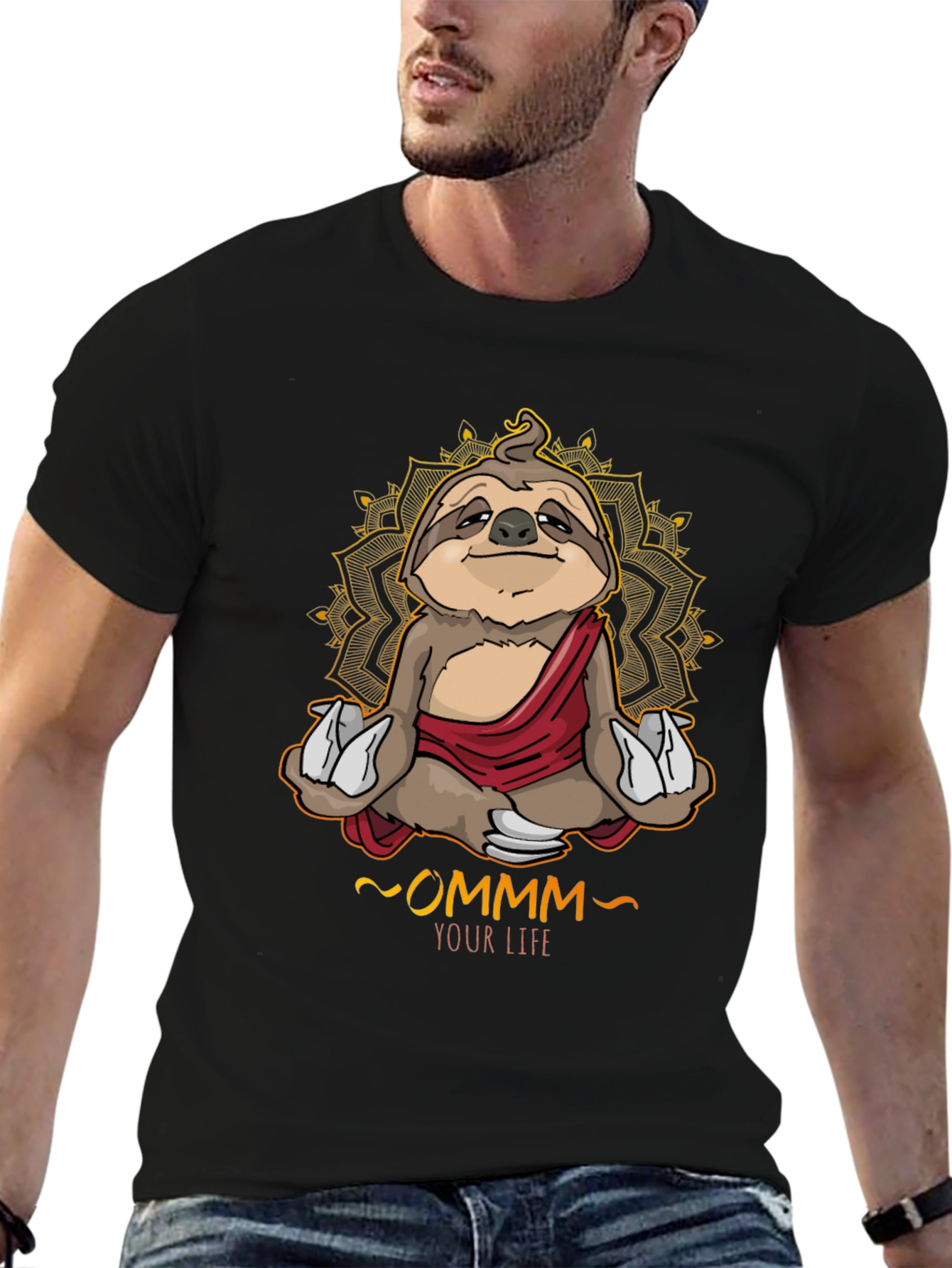 Meditating Sloth T-Shirt - Find Your Ommm