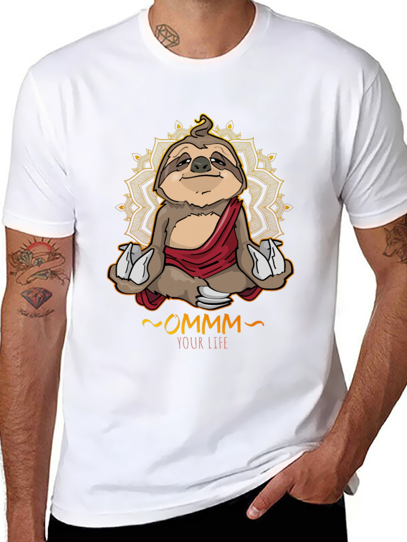 Meditating Sloth T-Shirt - Find Your Ommm