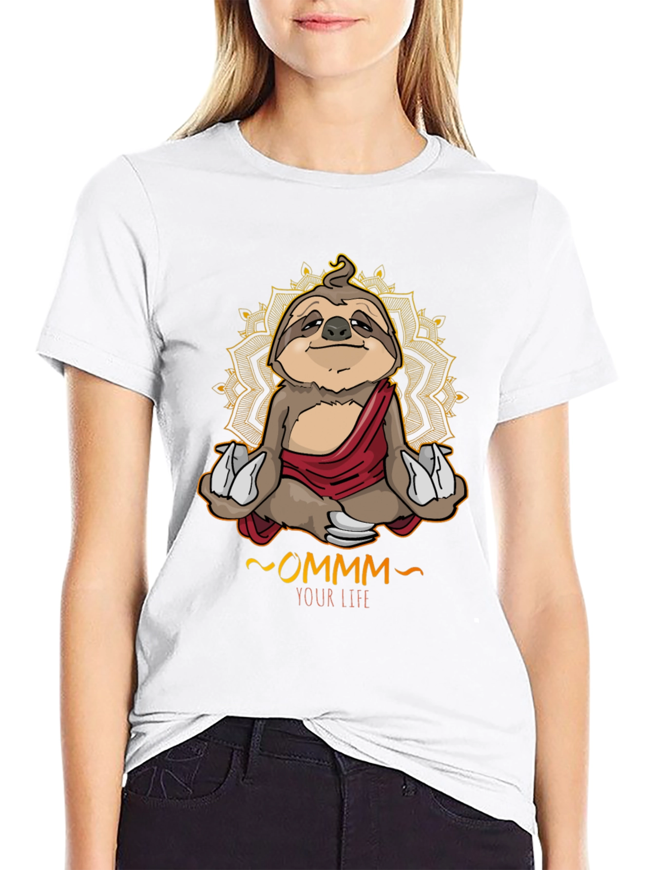 Meditating Sloth T-Shirt - Find Your Ommm