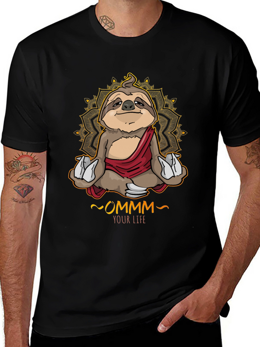 Meditating Sloth T-Shirt - Find Your Ommm