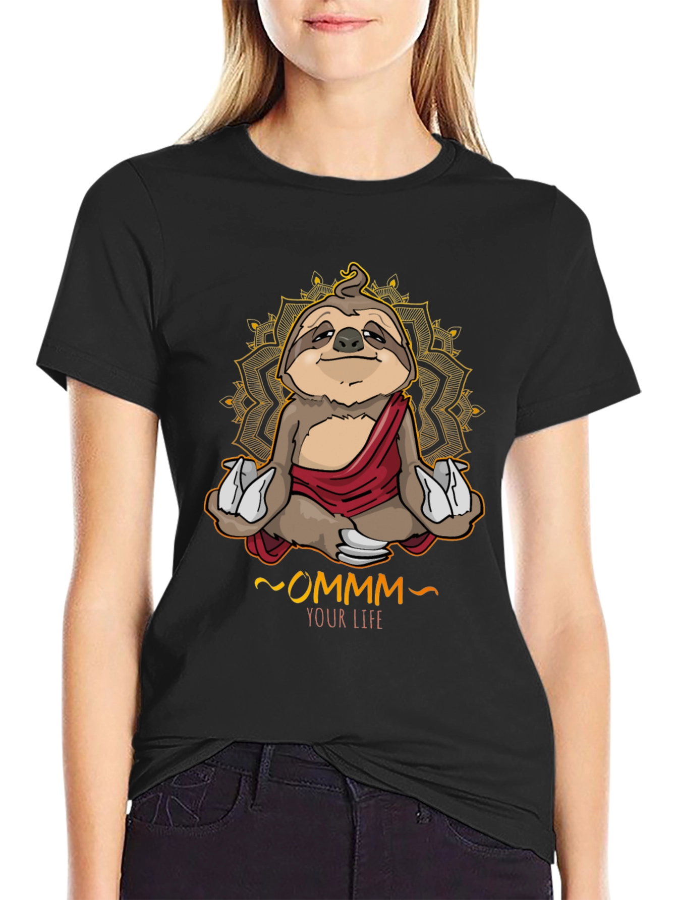 Meditating Sloth T-Shirt - Find Your Ommm