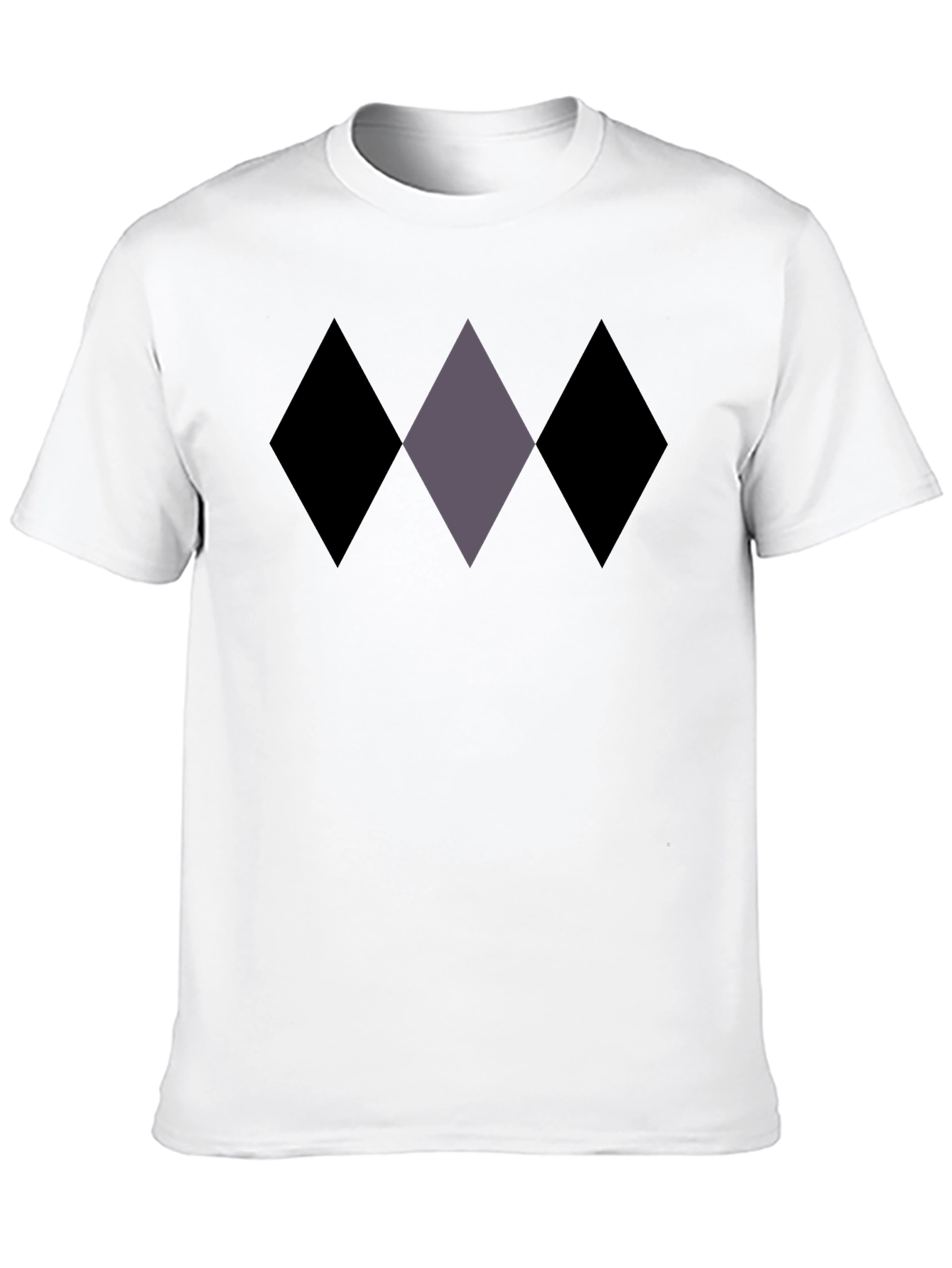 Diamond Pattern Black T-Shirt