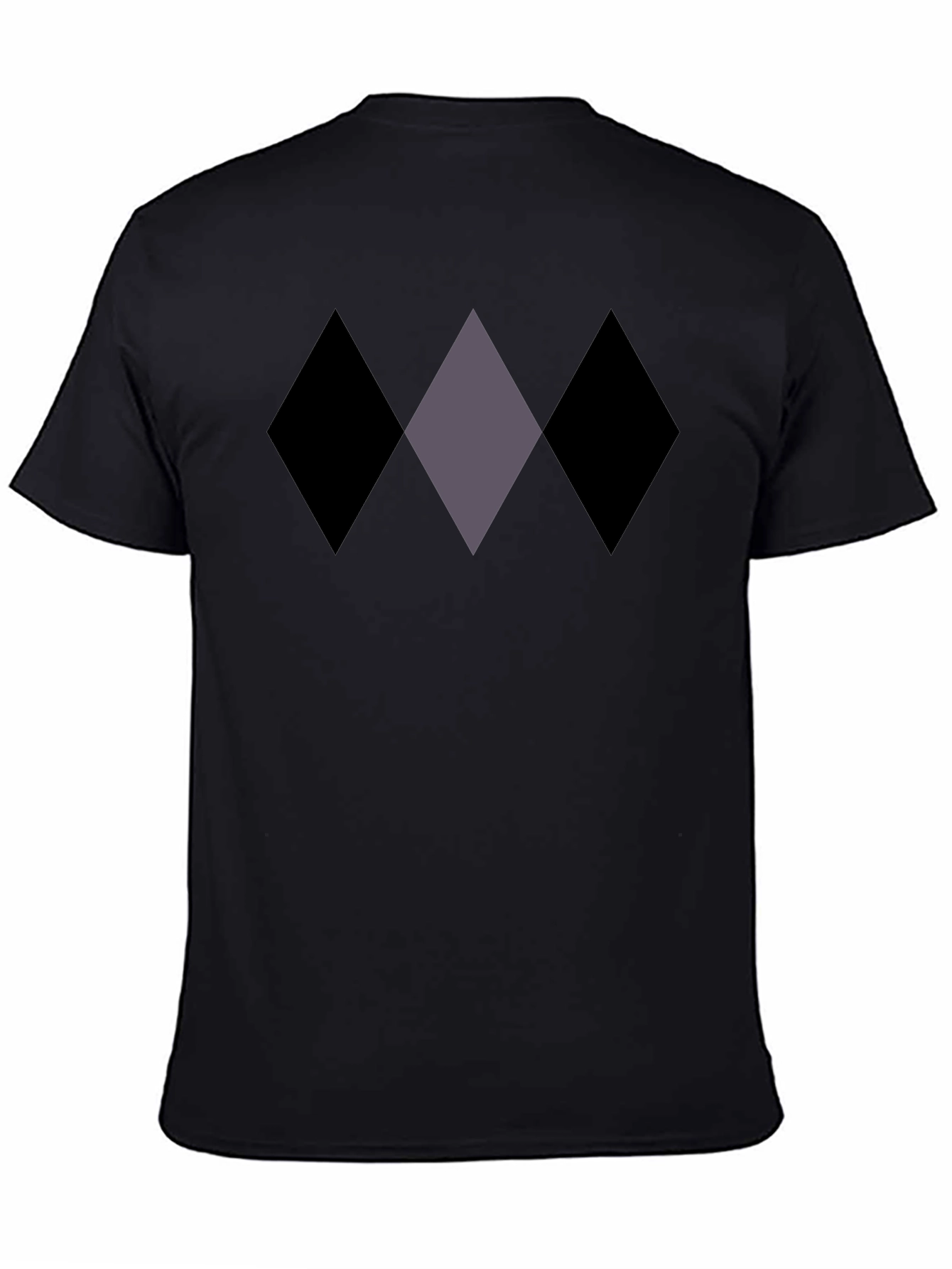 Diamond Pattern Black T-Shirt