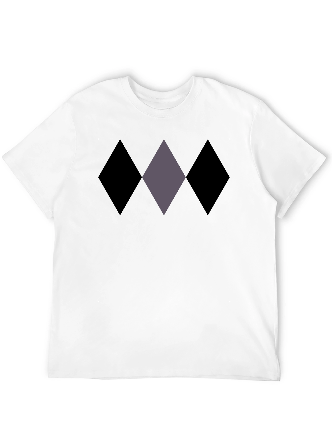 Diamond Pattern Black T-Shirt