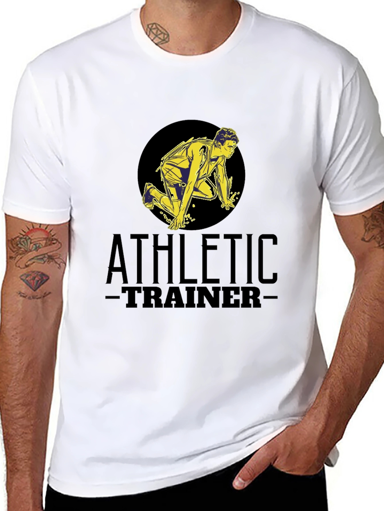 Athletic Trainer Graphic Tee - Black