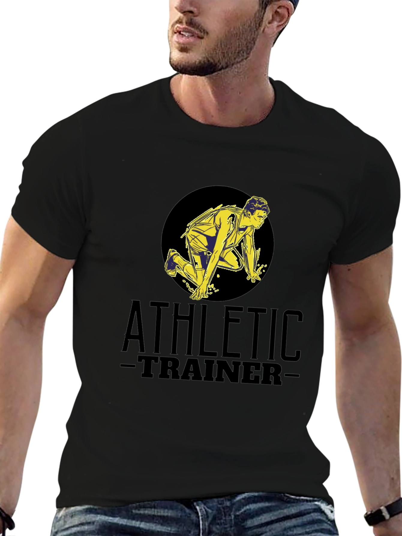 Athletic Trainer Graphic Tee - Black