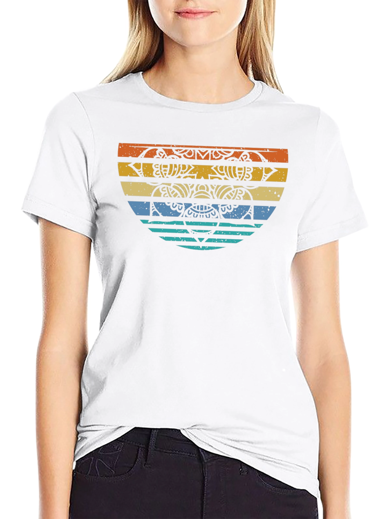 Retro Mandala Graphic Tee - Comfort Fit