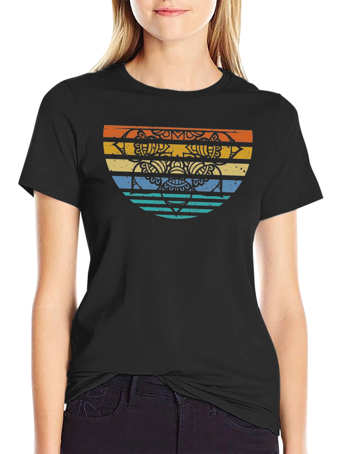 Retro Mandala Graphic Tee - Comfort Fit
