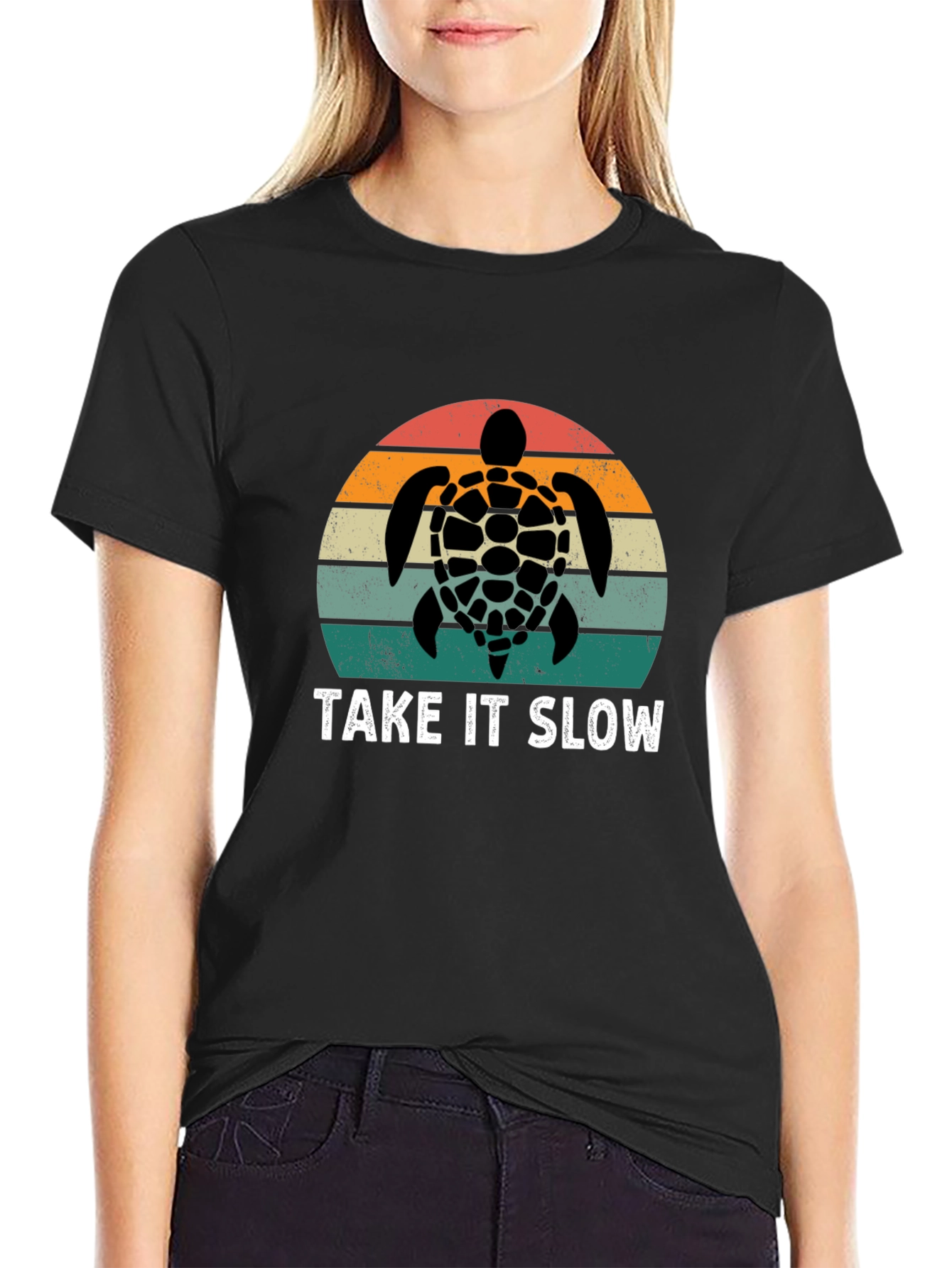 Take It Slow Turtle Graphic T-Shirt