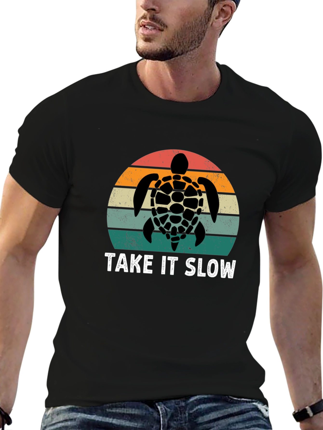 Take It Slow Turtle Graphic T-Shirt