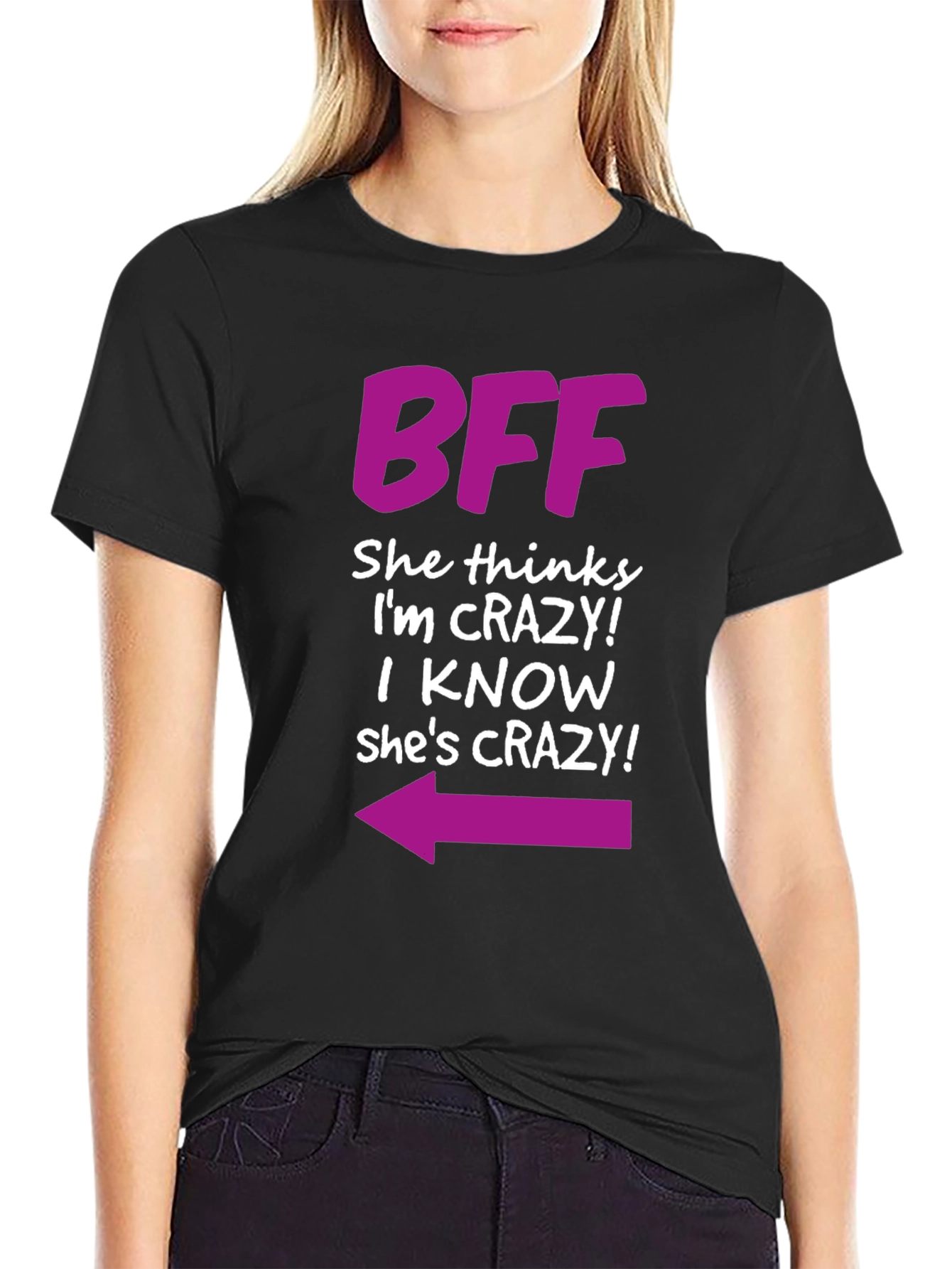 BFF Crazy Arrow Graphic Tee - Best Friend T-Shirt