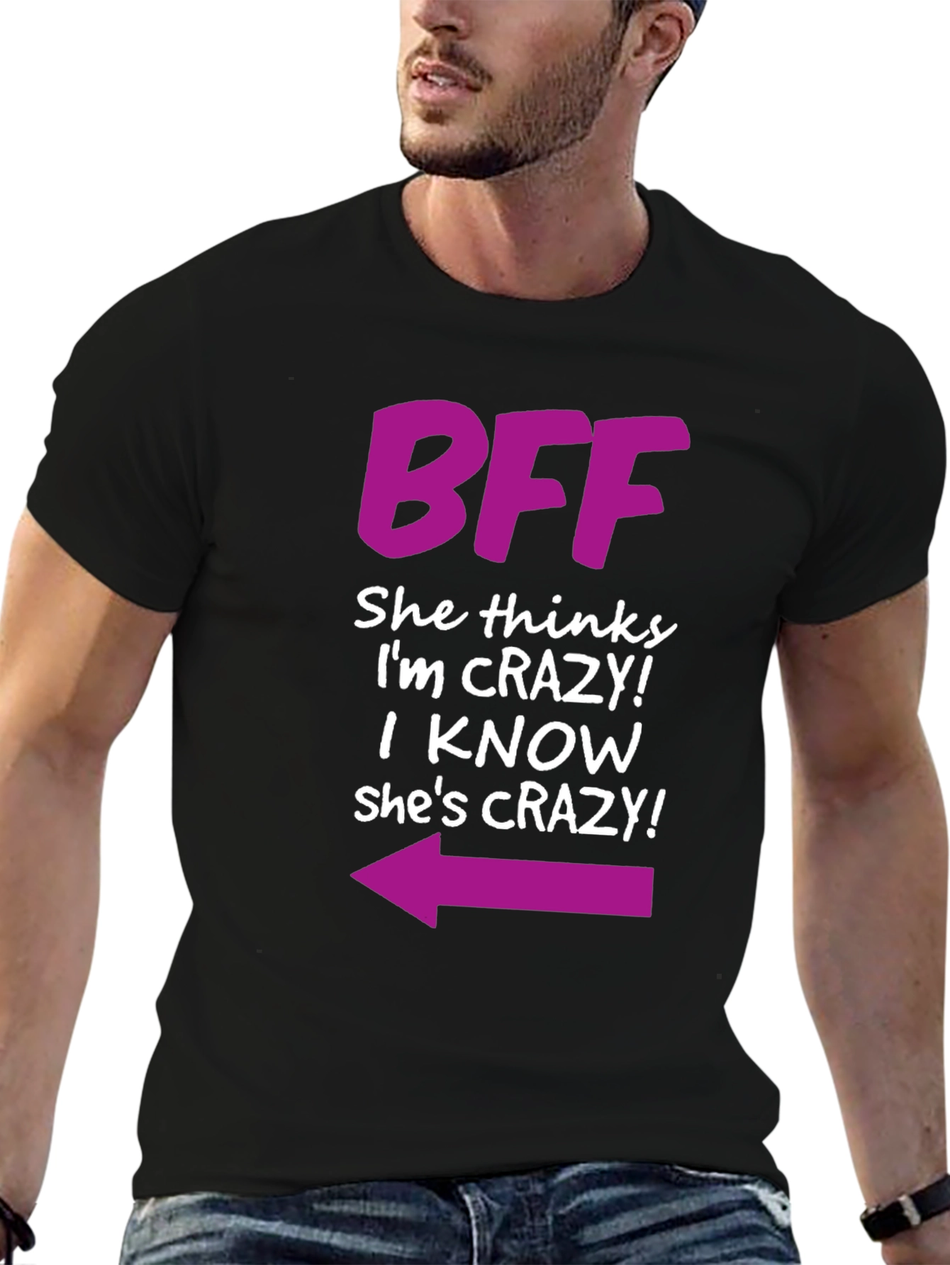 BFF Crazy Arrow Graphic Tee - Best Friend T-Shirt
