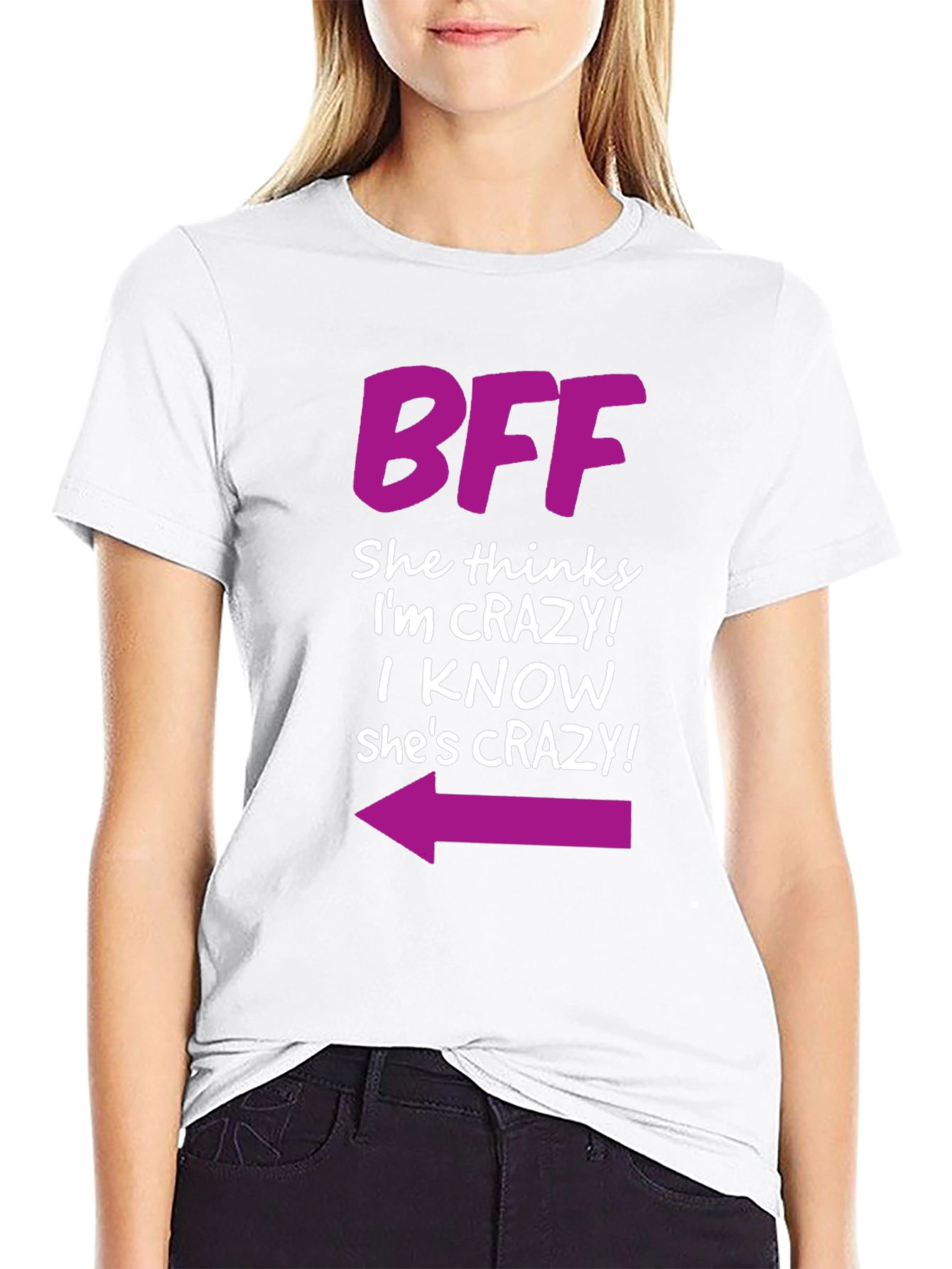 BFF Crazy Arrow Graphic Tee - Best Friend T-Shirt