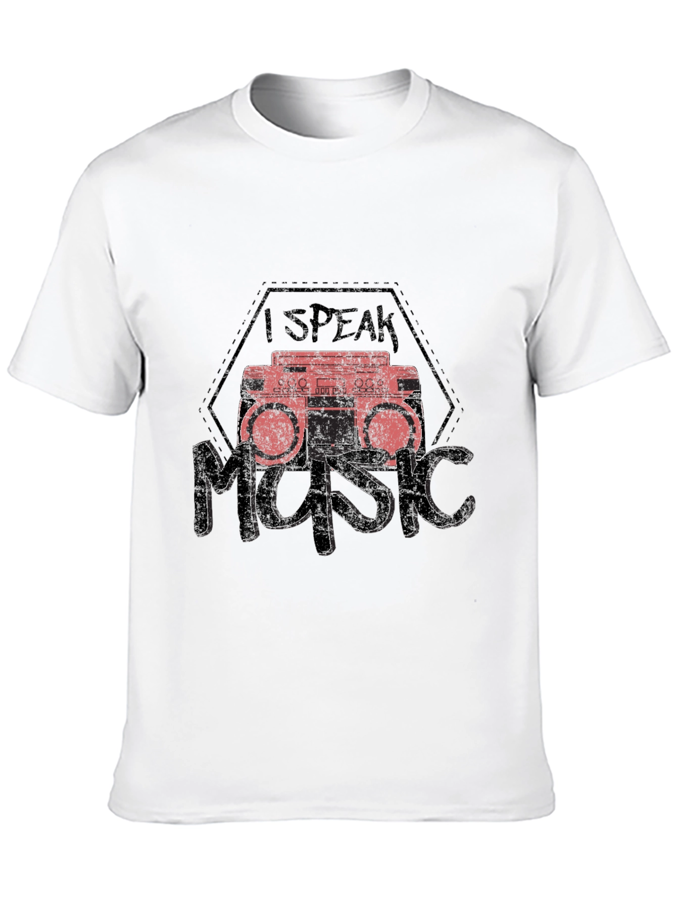 I Speak Music Black Graphic T-Shirt