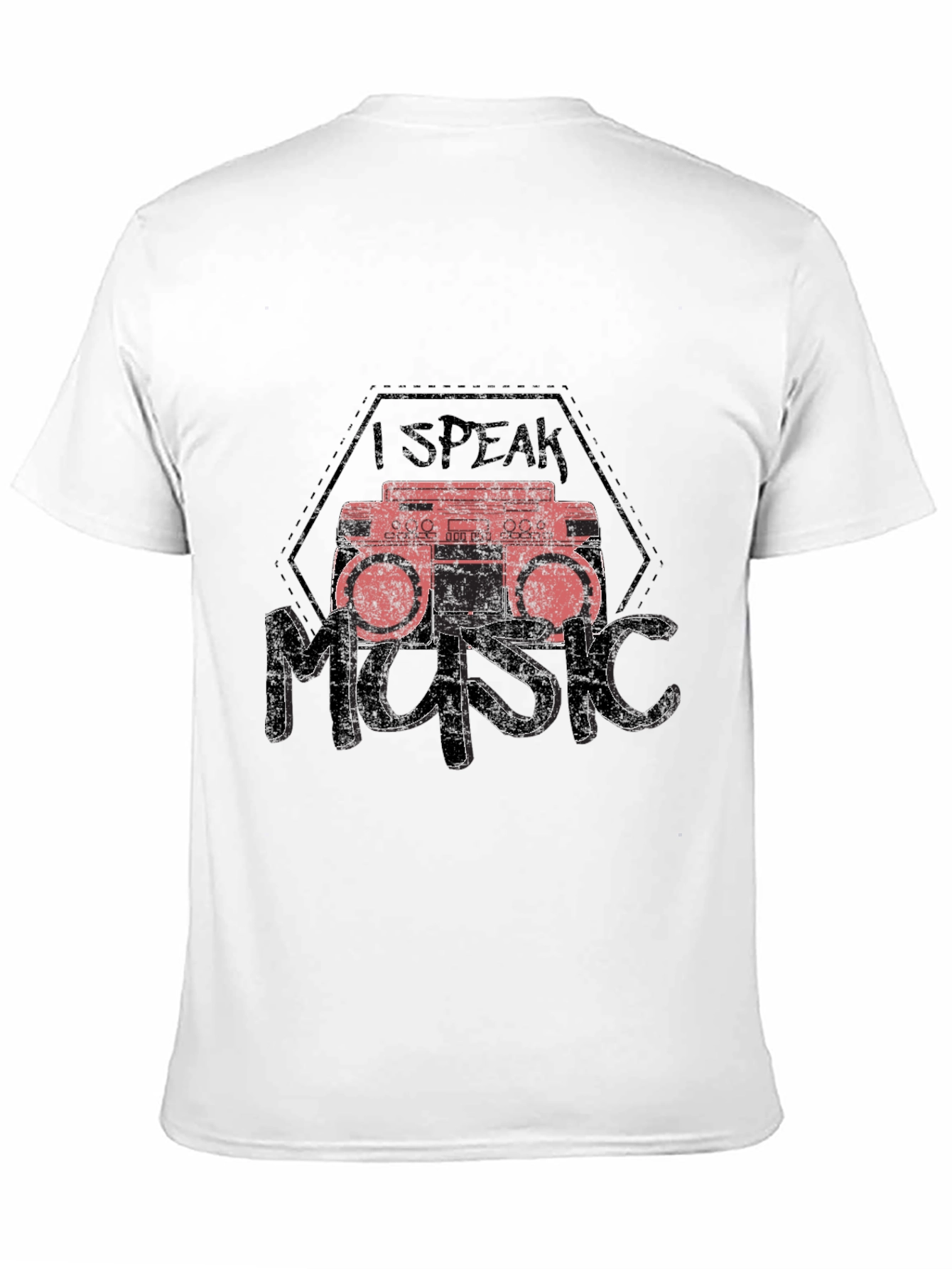 I Speak Music Black Graphic T-Shirt