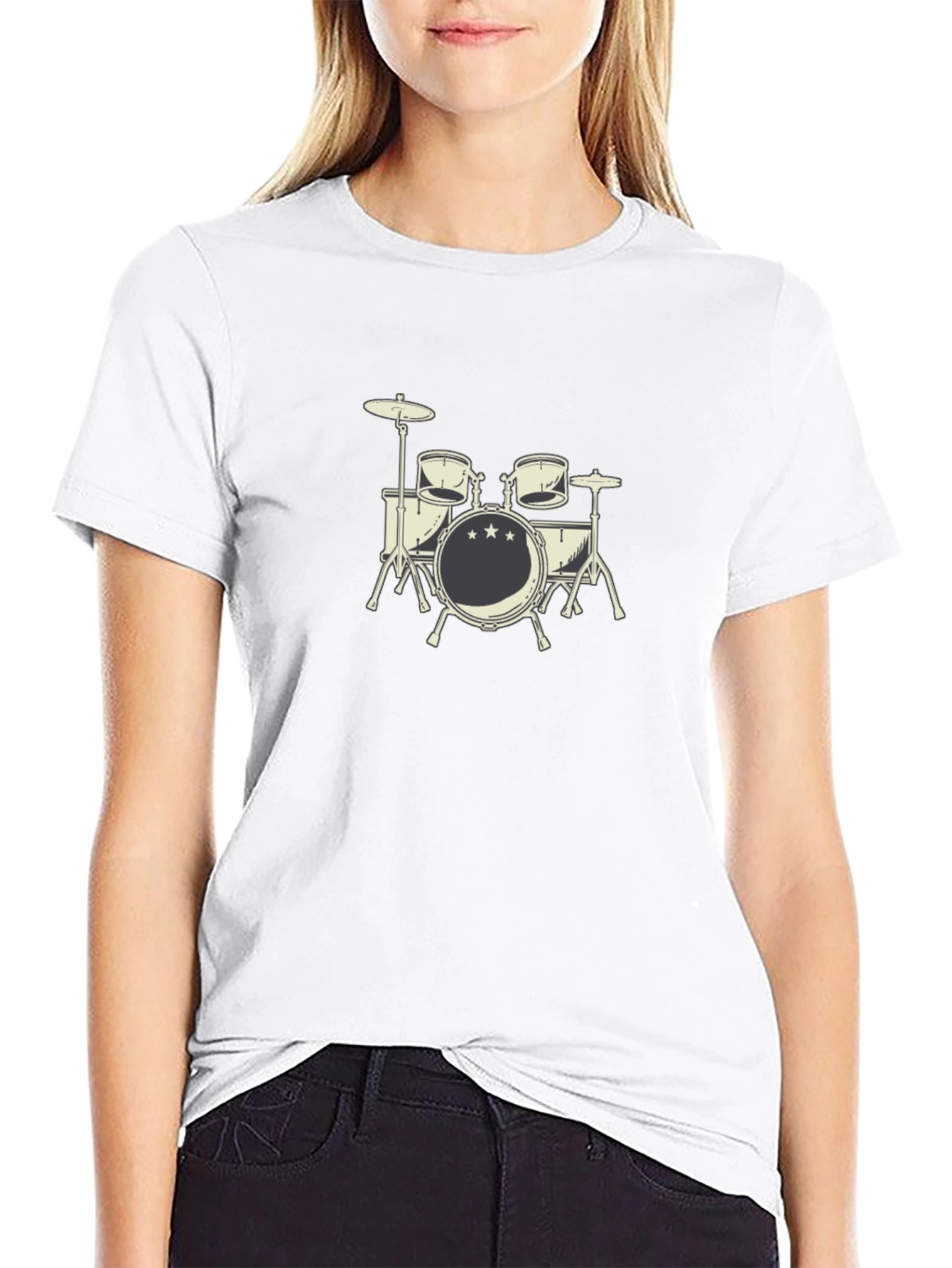 Drum Set Graphic T-Shirt - Music Lover Tee