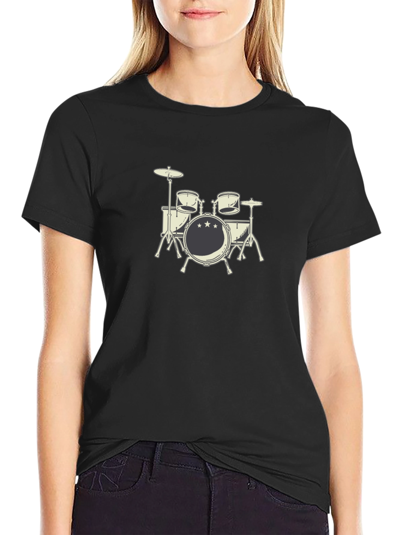 Drum Set Graphic T-Shirt - Music Lover Tee