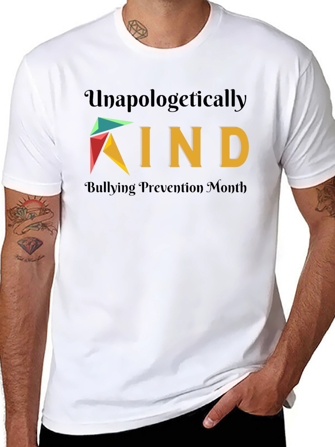 Unapologetically Kind Bullying Prevention Month Black T-Shirt