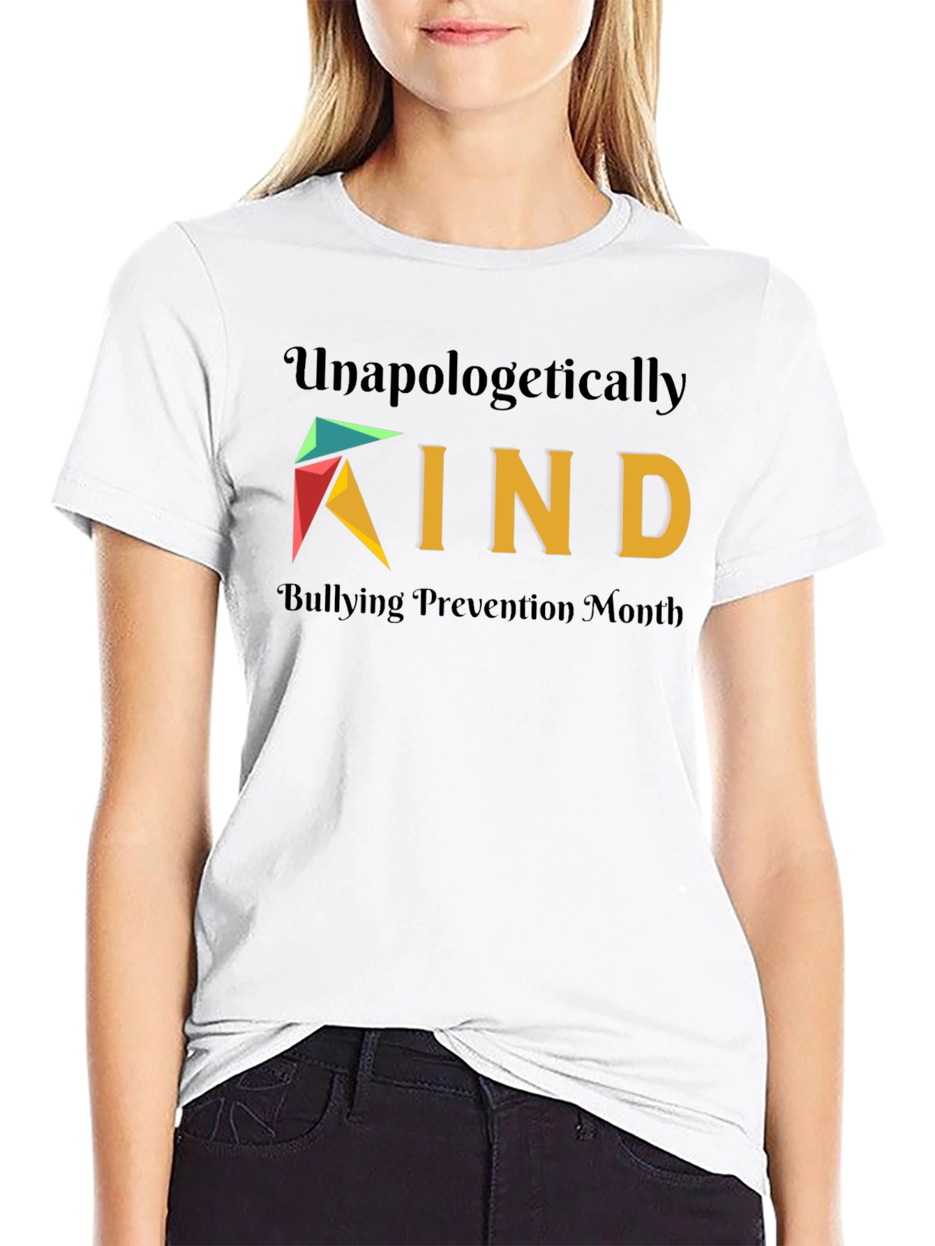 Unapologetically Kind Bullying Prevention Month Black T-Shirt